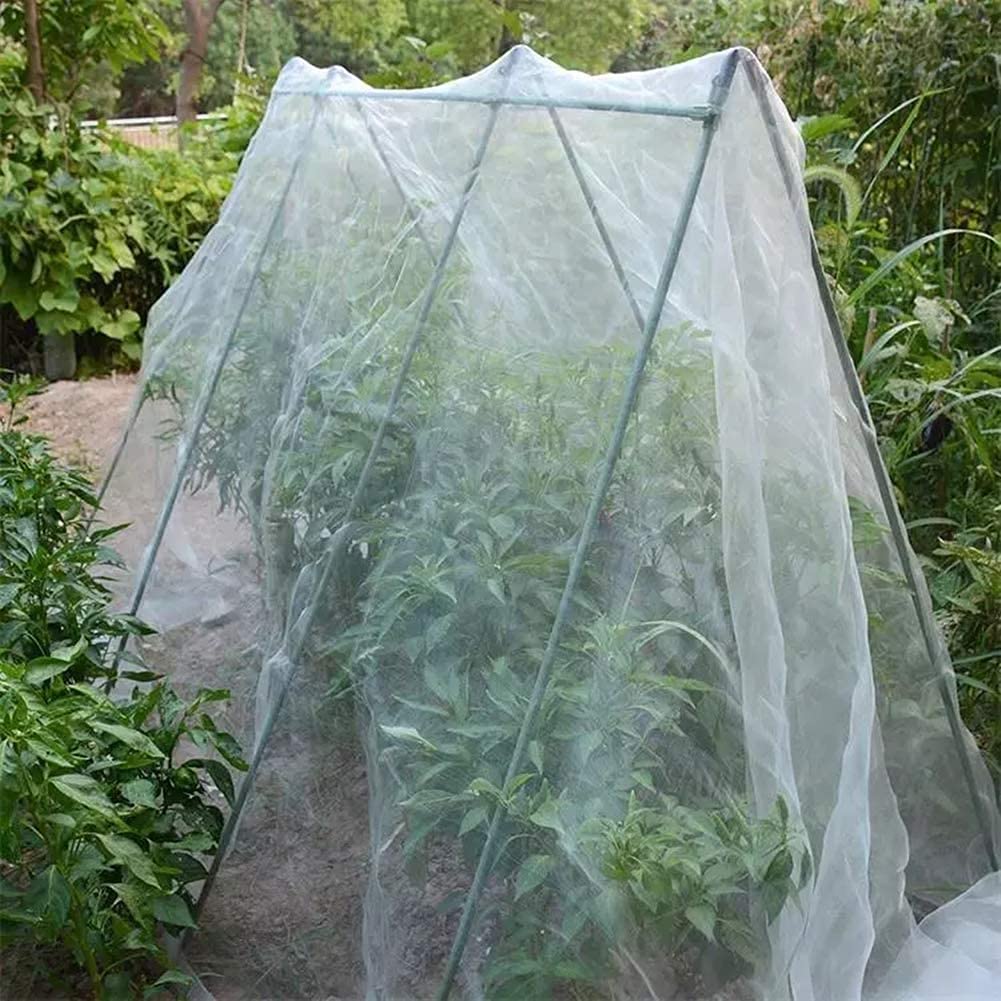 Agfabric Garden Netting 3.9x9.5' Insect Pest Barrier Netting for Garden Protection,Plant Cover Row Cover Mesh Netting for Vegetables Fruit Trees and Plants,White