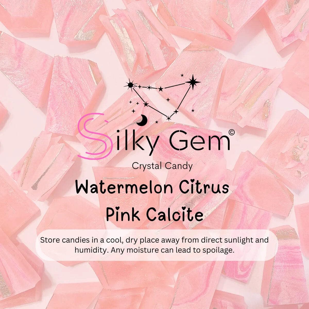 Silky Gem - Edible Lychee Flavored Aurora Crystal Candy, 8-10 pieces, Kohakutou, Edible Gem, Vegan, Gluten Free, ASMR