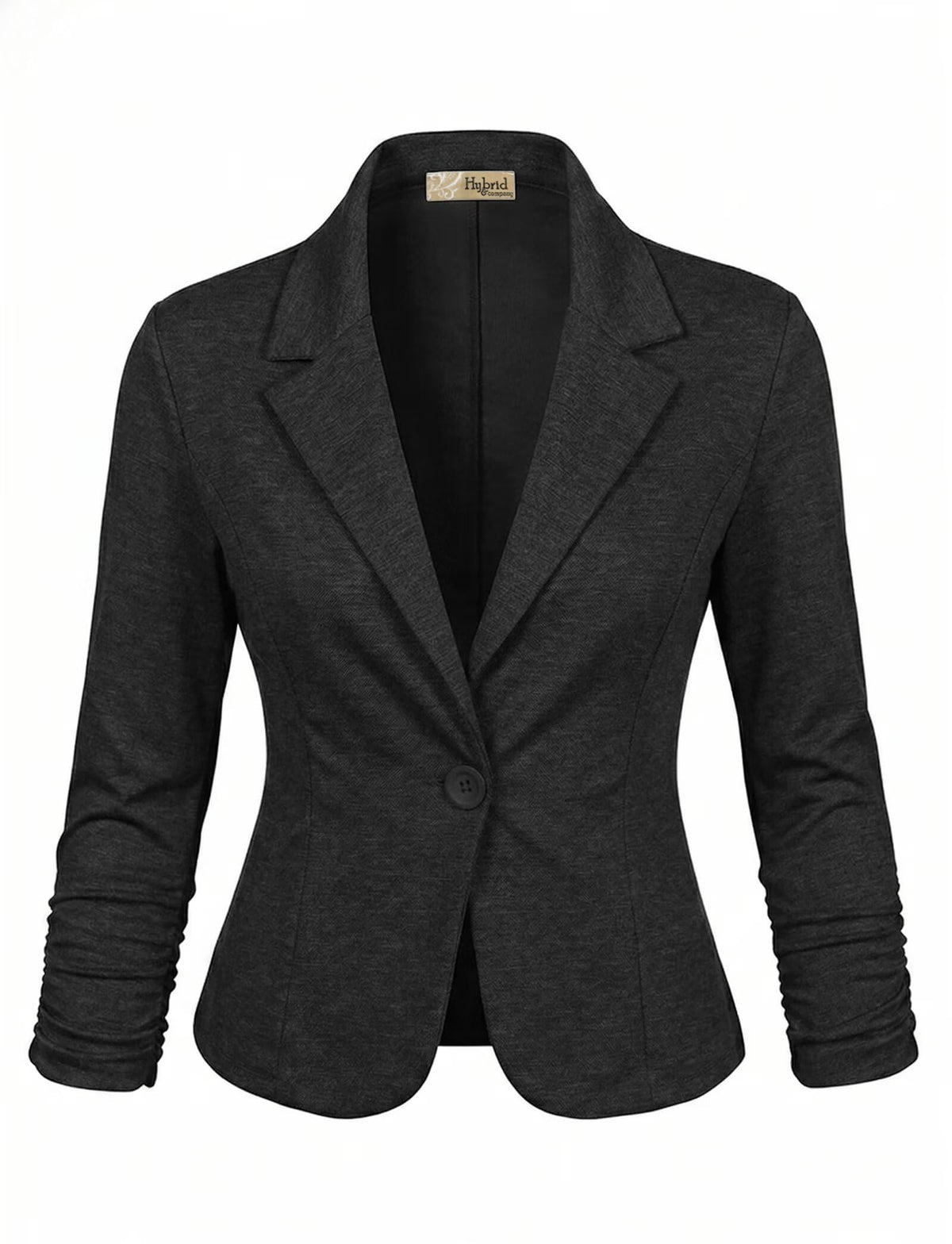 Hybrid & Company Women's Lightweight Casual Work Office Stretch Ponte Cardigan Blazer Jacket Made in USA