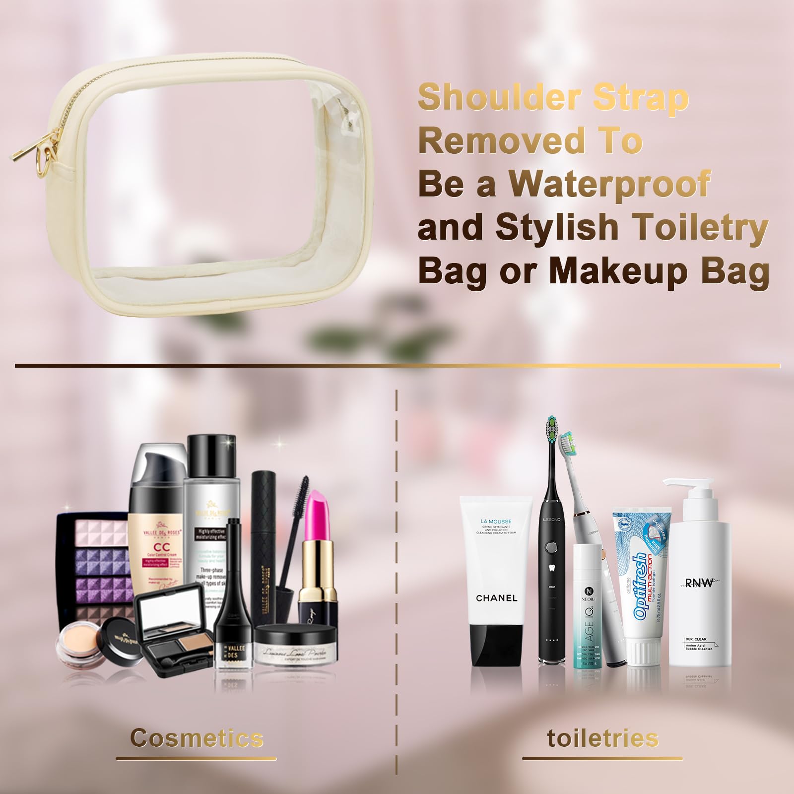 KETIEE Clear Crossbody Bag, Stadium Approved Clear Purse Bag for Concerts Sports Events Festivals