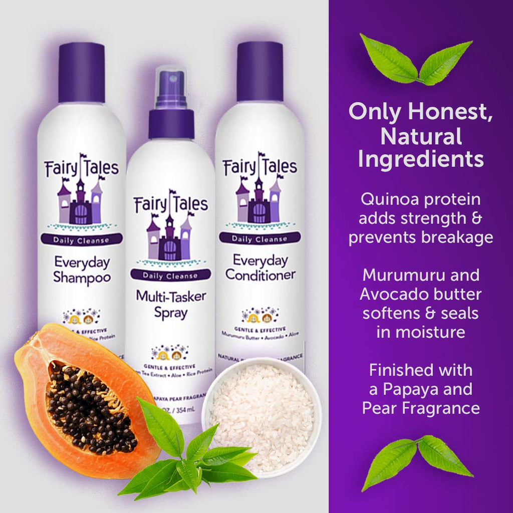 Fairy Tales Daily Cleanse Everyday Kids Shampoo - Gentle Natural Defining Shampoo, Tangle Free, Moisturizing and Hydrating Formula, Clean and Natural Ingredients -Paraben Free - 12 oz.