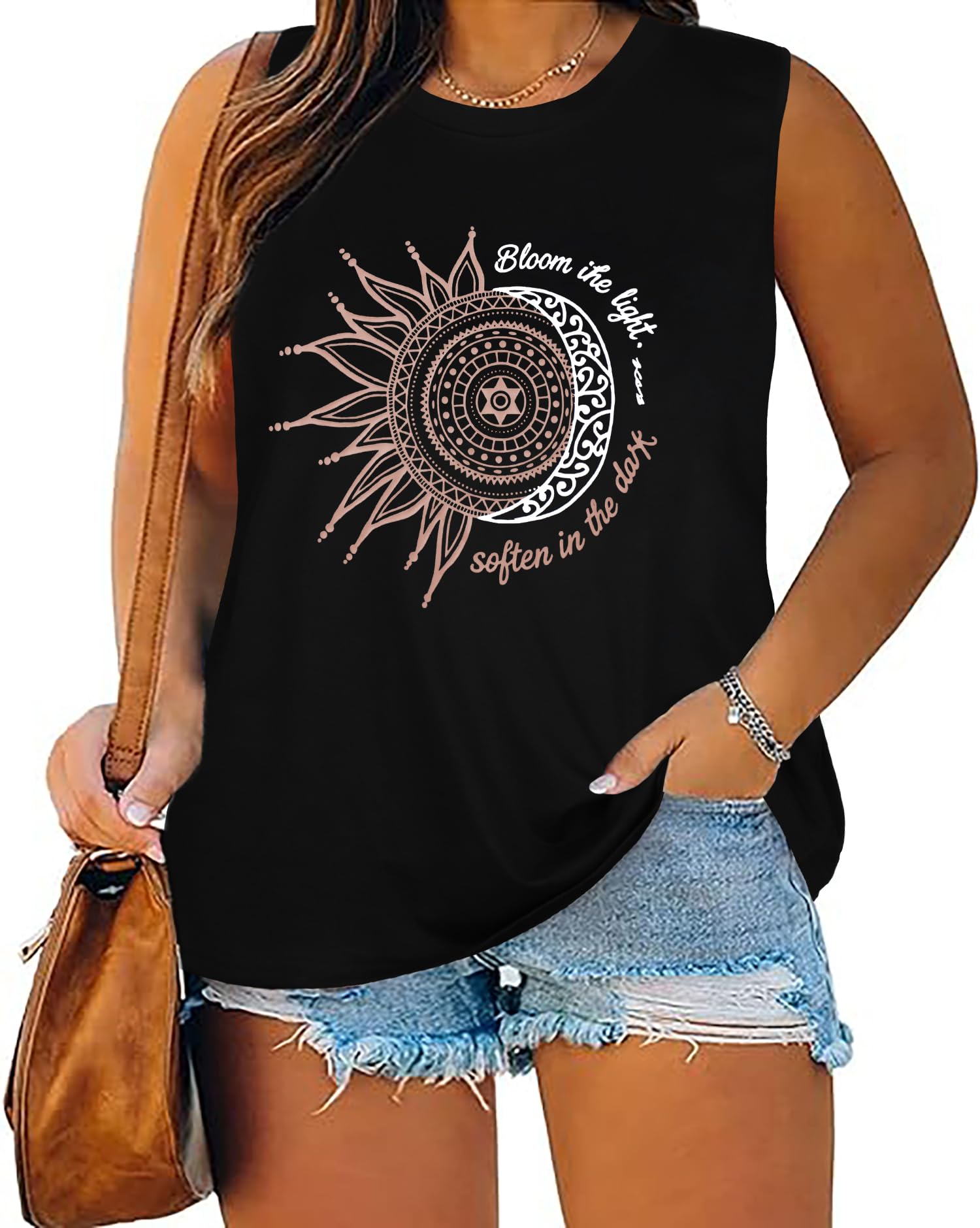 Plus Size Tops for Women Sleeveless Summer Tank Top Loose Fit Casual Tunics Shirts 2026