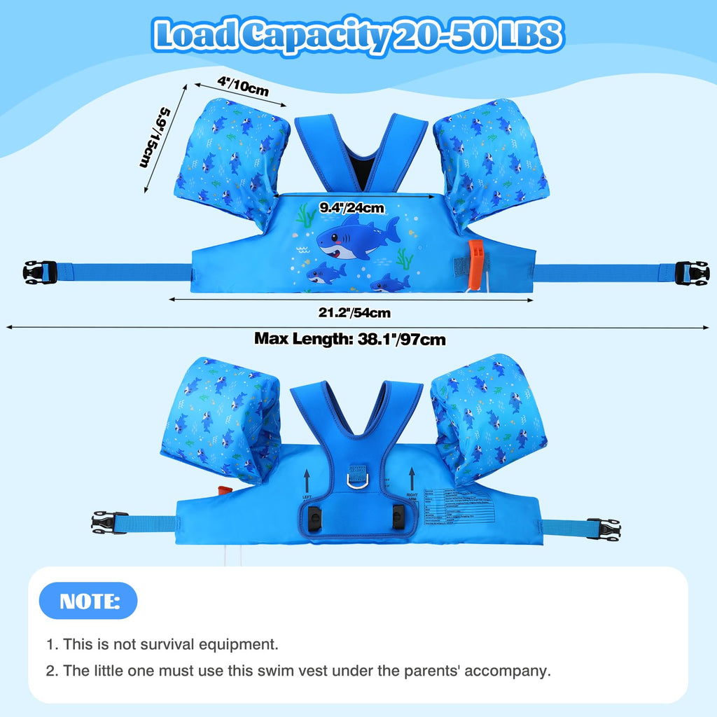 Moko Swim Arm Band for Kids 20-30-50 lbs, Cute Cartoon Toddler Swim Vest, Swimming Water Wings Pool Floaties Sleeve for Children Learn to Swim