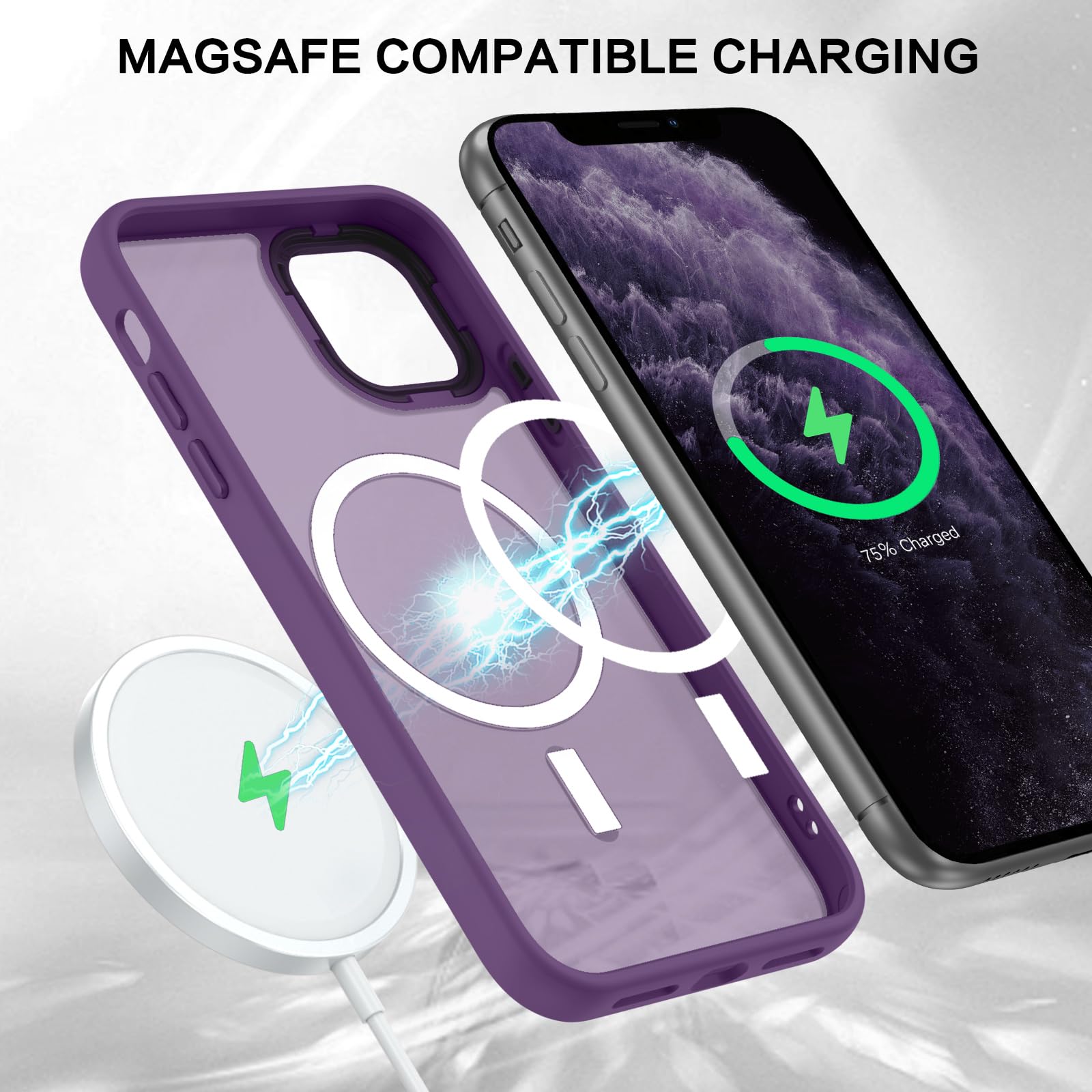 BENTOBEN for iPhone 11 Pro Case 2019 [Compatible with Magsafe] Translucent Matte Magnetic Phone Case iPhone 11 Pro 5.8" Slim Thin Shockproof Bumper Women Men Protective Cases Cover, Black