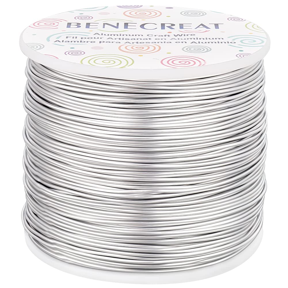 BENECREAT 9 Gauge Jewelry Craft Aluminum Wire 55 Feet Bendable Metal Sculpting Wire for Halloween Craft Floral Model Skeleton Making (Black, 3mm)