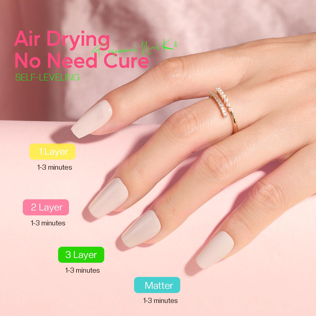 Morovan 15 Bright Color 0.27oz Air Quick Dry Long Lasting Nail Polish Gift Set for Women