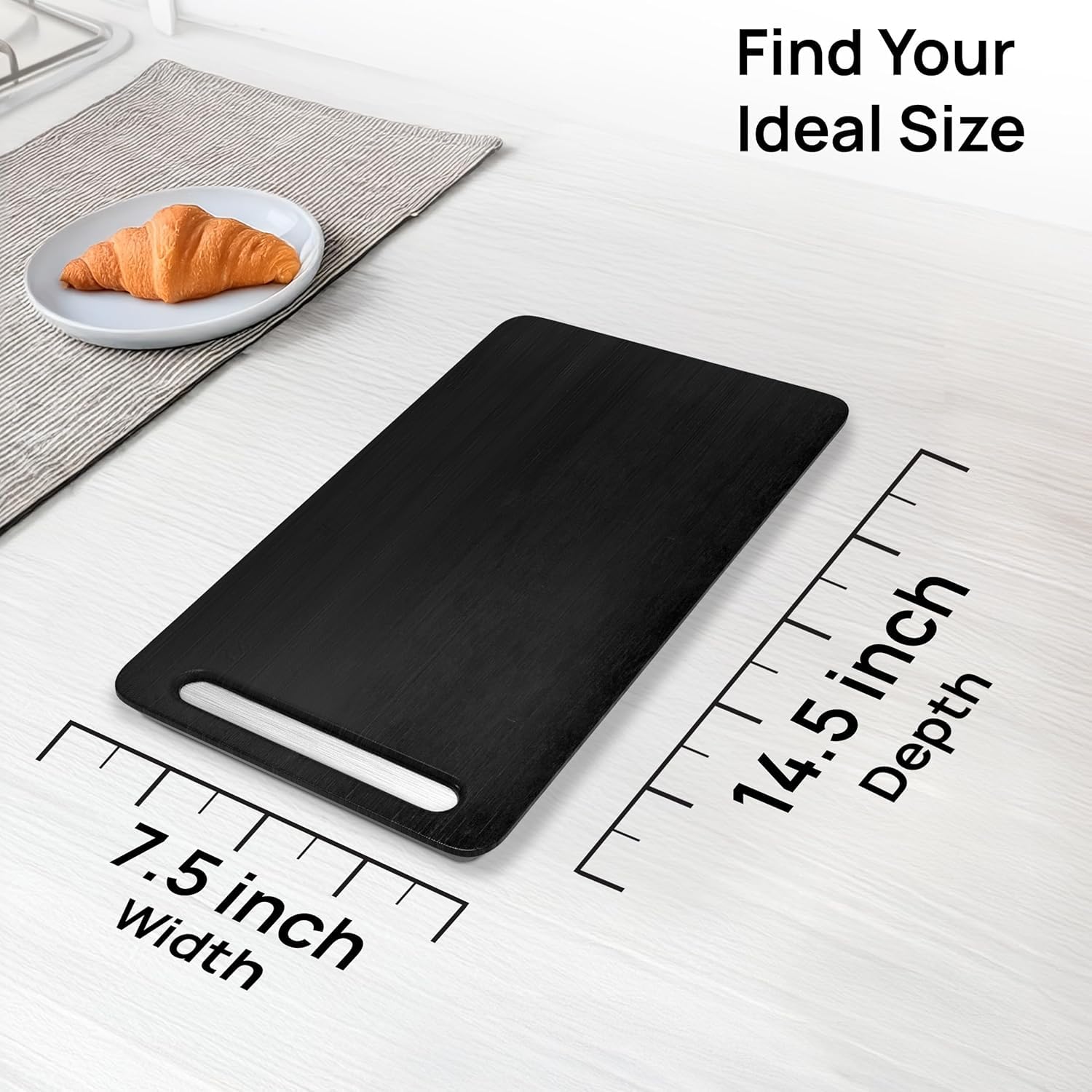 Ibyx Premium Bamboo Mixer Slider for KitchenAid 4.5-5 Qt Tilt-Head Stand Mixer - Food-Grade Appliance Slider Mat for Kitchen Countertop Storage Accessories (Black)