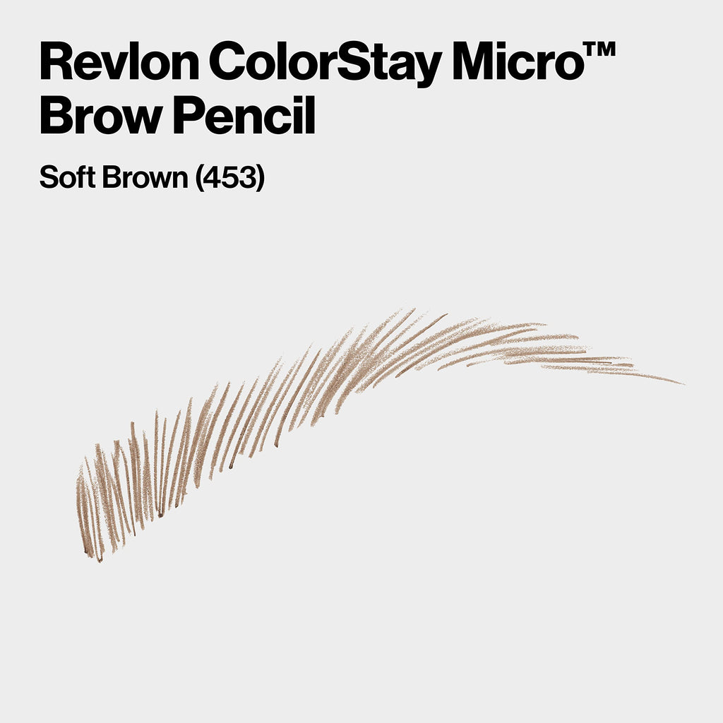 Revlon ColorStay Micro Eyebrow Pencil with Built In Spoolie Brush, Infused with Argan and Marula Oil, Waterproof, Smudgeproof, 451 Ash Blonde, 0.003 oz