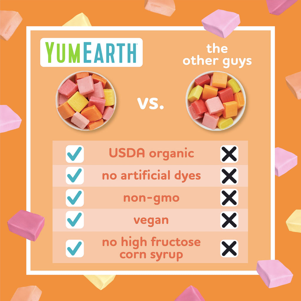 YumEarth Organic Chewys Fruity Reds, 5oz Non GMO, Gluten Free, Vegan, Dye Free Candy - Allergen Friendly
