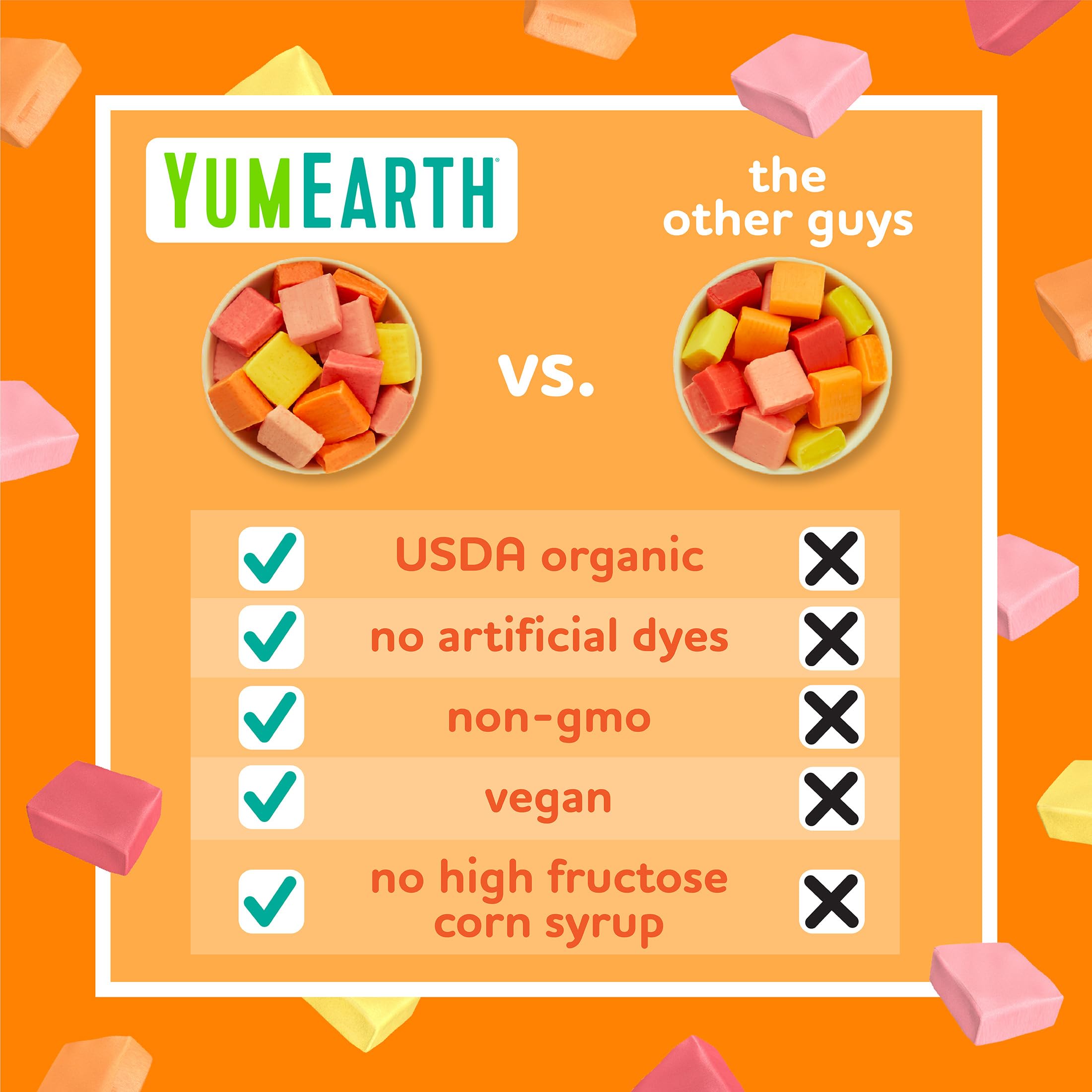 YumEarth Organic Chewys Fruity Reds, 5oz Non GMO, Gluten Free, Vegan, Dye Free Candy - Allergen Friendly