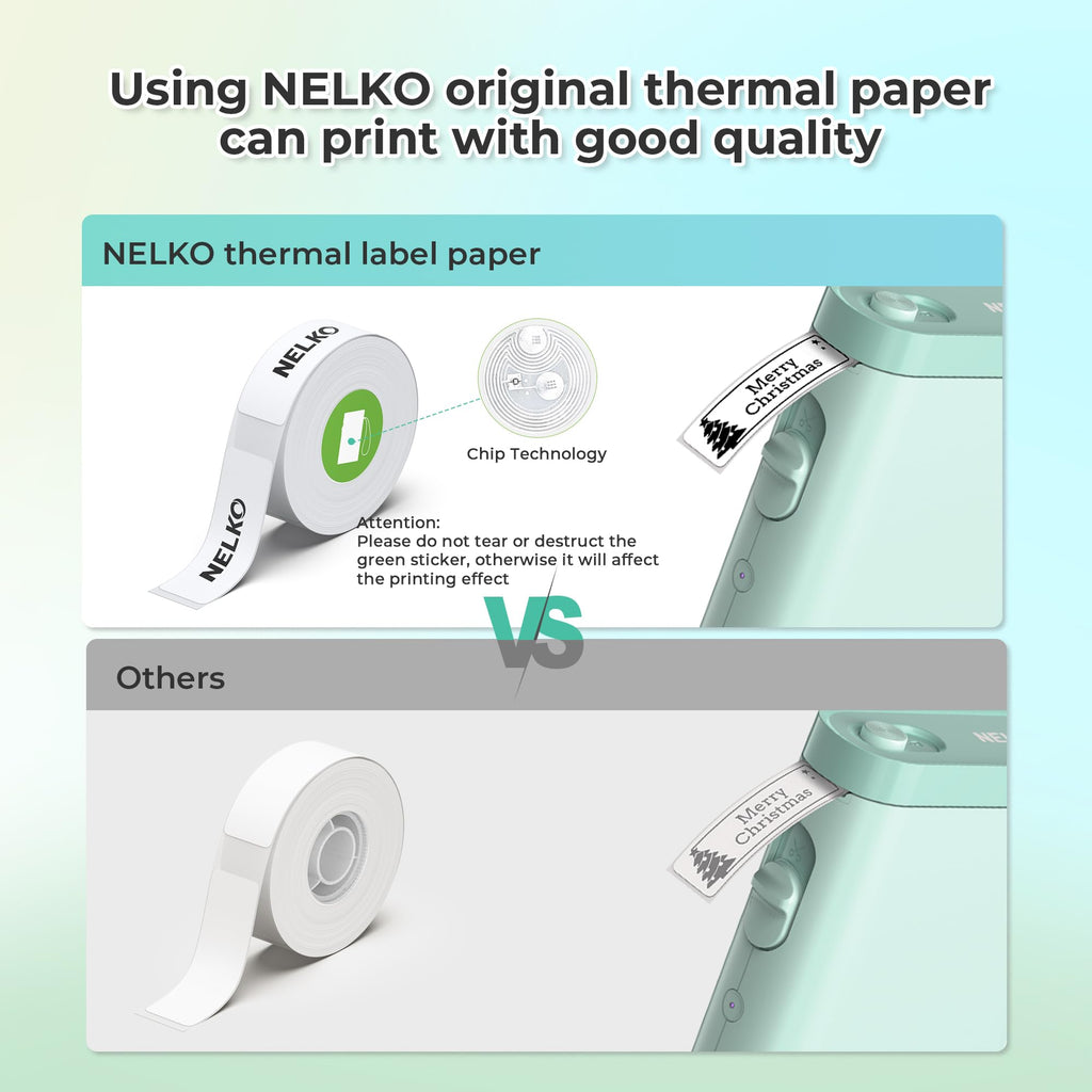 Nelko Label Maker Machine with Tape, P21 Bluetooth Label Printer, Wireless Mini Label Makers with Multiple Templates for School Office Home, White