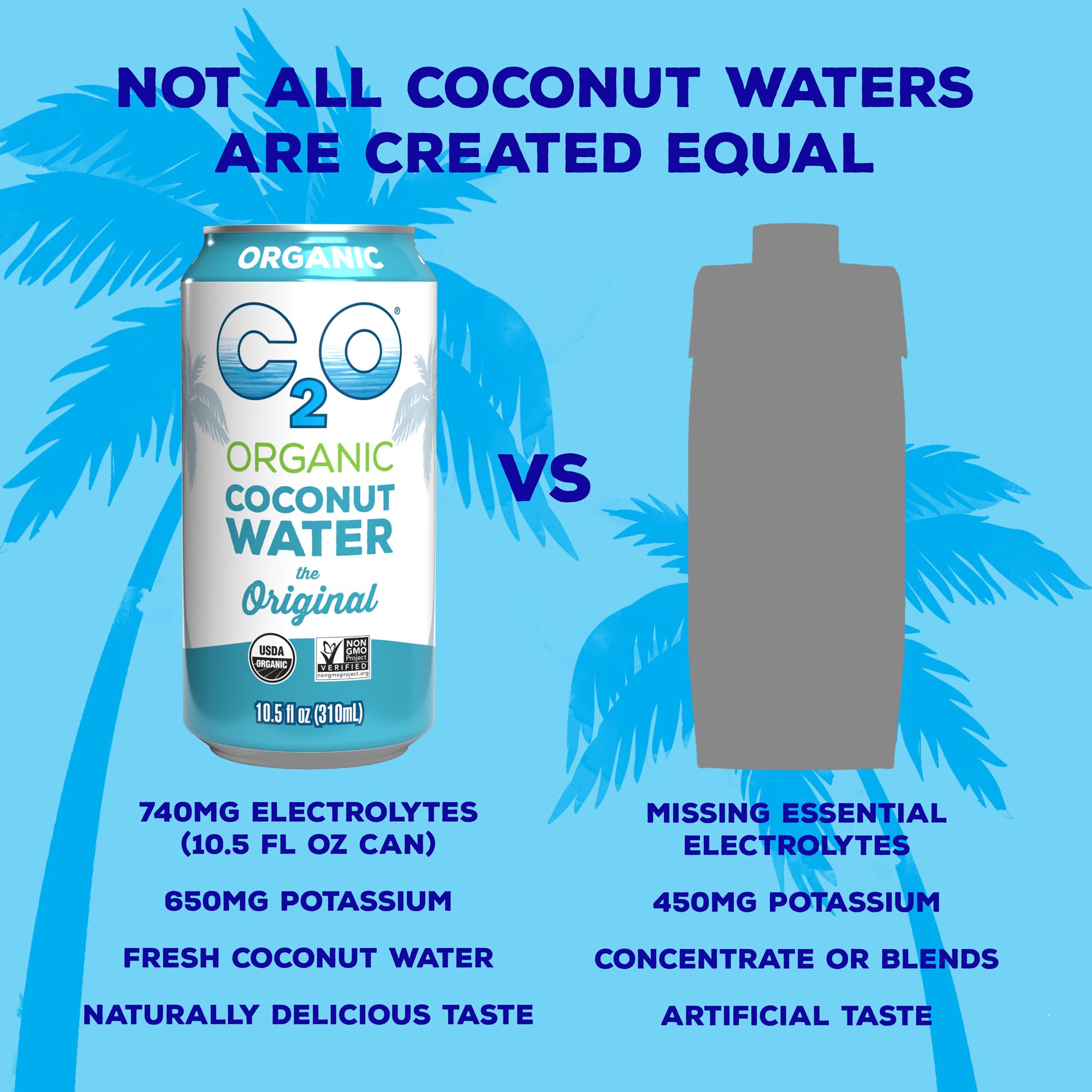 C2O - Coconut Water with Ginger, Lime, & Turmeric (12 Pack) - Made with Fresh Coconut Water - Plant Based - Non GMO - Canned Water - Natural Hydration, Electrolytes, & Potassium - 12 Cans, 17.5 FL OZ