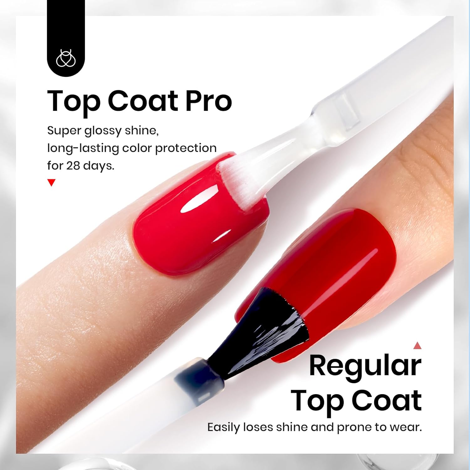 Beetles 2Pcs 15ml Gel Base and Top Coat Set - Upgrade No Wipe Extra Glossy Top Coat Finish for Gel Nail Polish, Soak Off UV/LED Lamp Needed, Essentials for Long-Lasting Manicure Kit