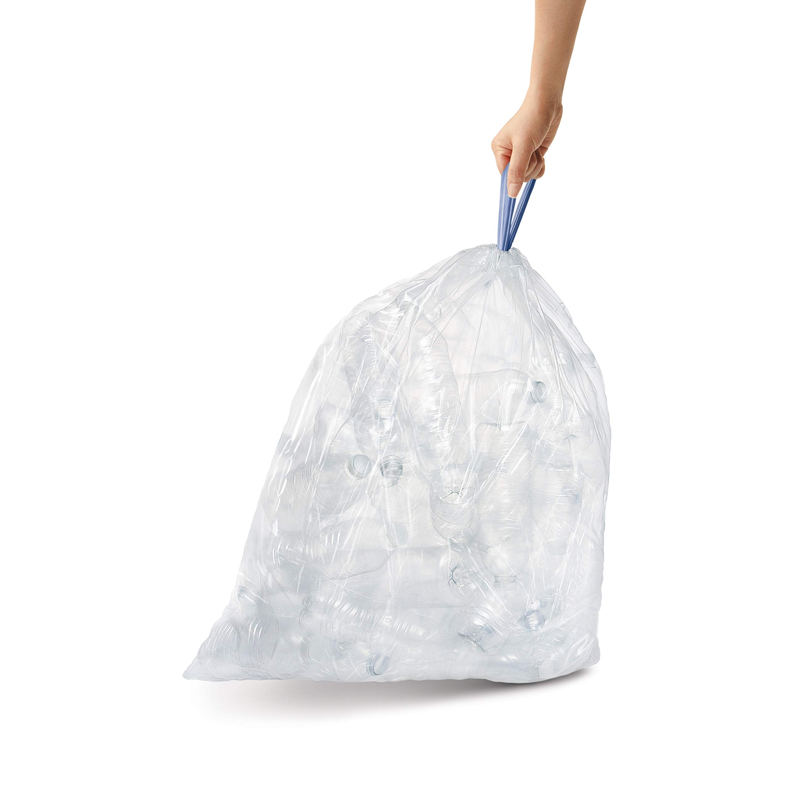 simplehuman Code H 60 Count, Genuine Odorsorb Custom Fit Liners, Drawstring Odor Absorbing Trash Bags in Dispenser Packs, 30-35 Liter / 8-9 Gallon
