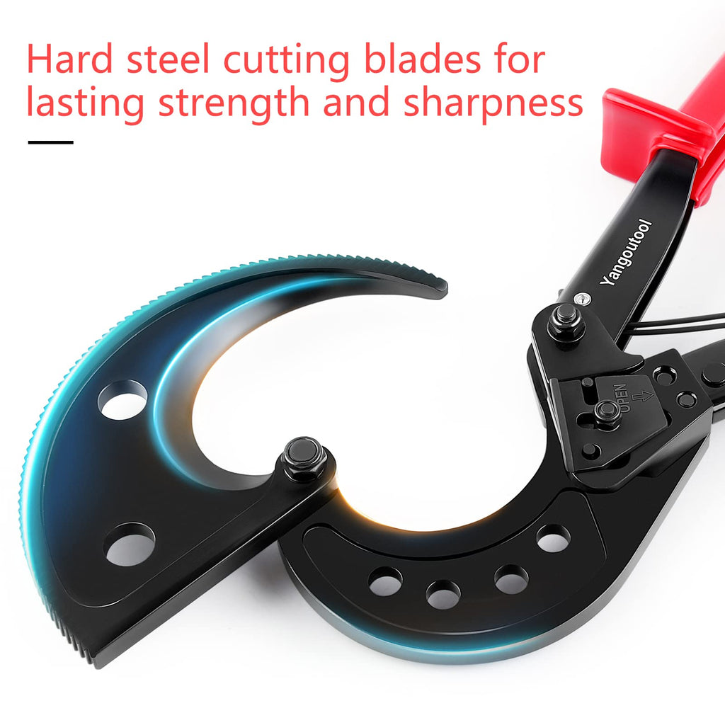 Yangoutool Heavy-Duty Ratcheting Cable Cutters for Large Copper, Aluminum, and Armored Cables - J40 Wire Cutter up to 300 mm², Electrical Wire Cutting Tool