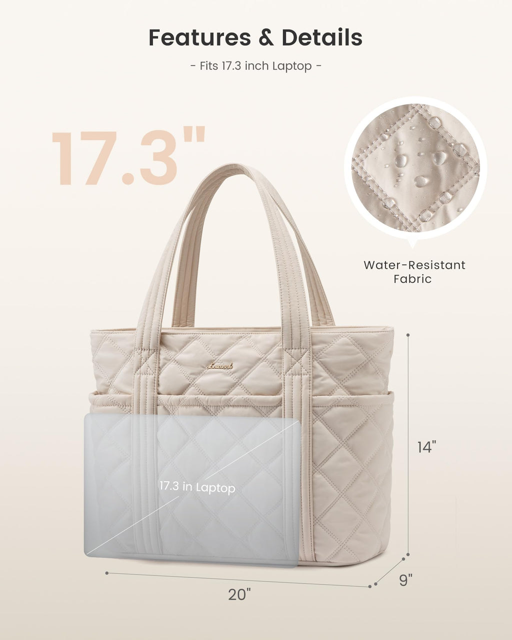 LOVEVOOK Puffer Tote Bag for Women, Puffy Work Handbag with Cup Holder, Travel Carry On Bag with Zipper for Teacher Nurse Gym