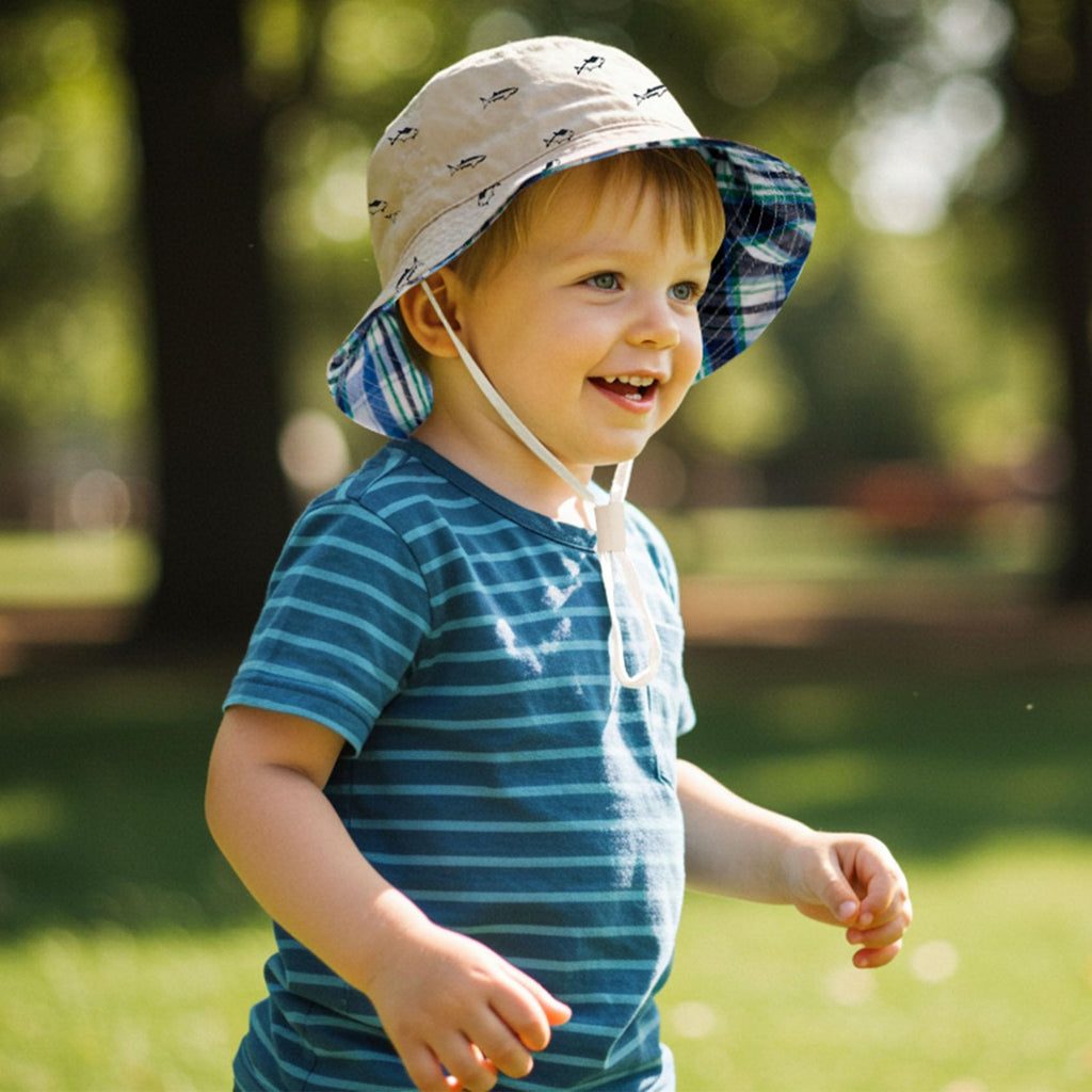 Durio UPF 50+ Beach Baby Sun Hat Sun Protection Cute Wide Brim Summer Baby Boy Bucket Hats Toddler Sun Hats for Girl