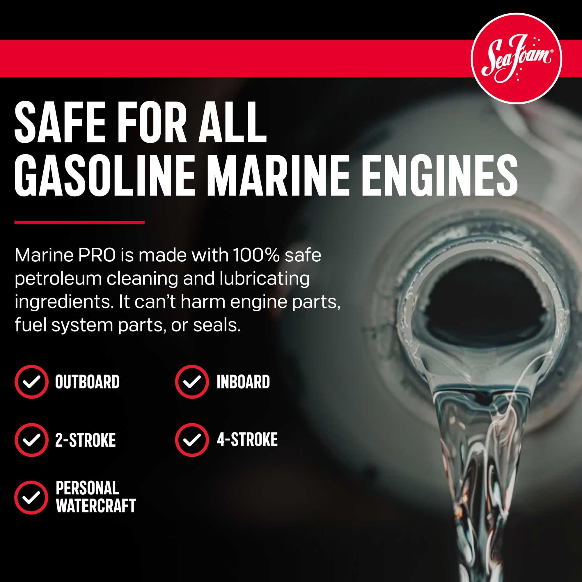 Sea Foam Marine PRO Marine Fuel System Treatment MP20, 20 oz, Pack of 1