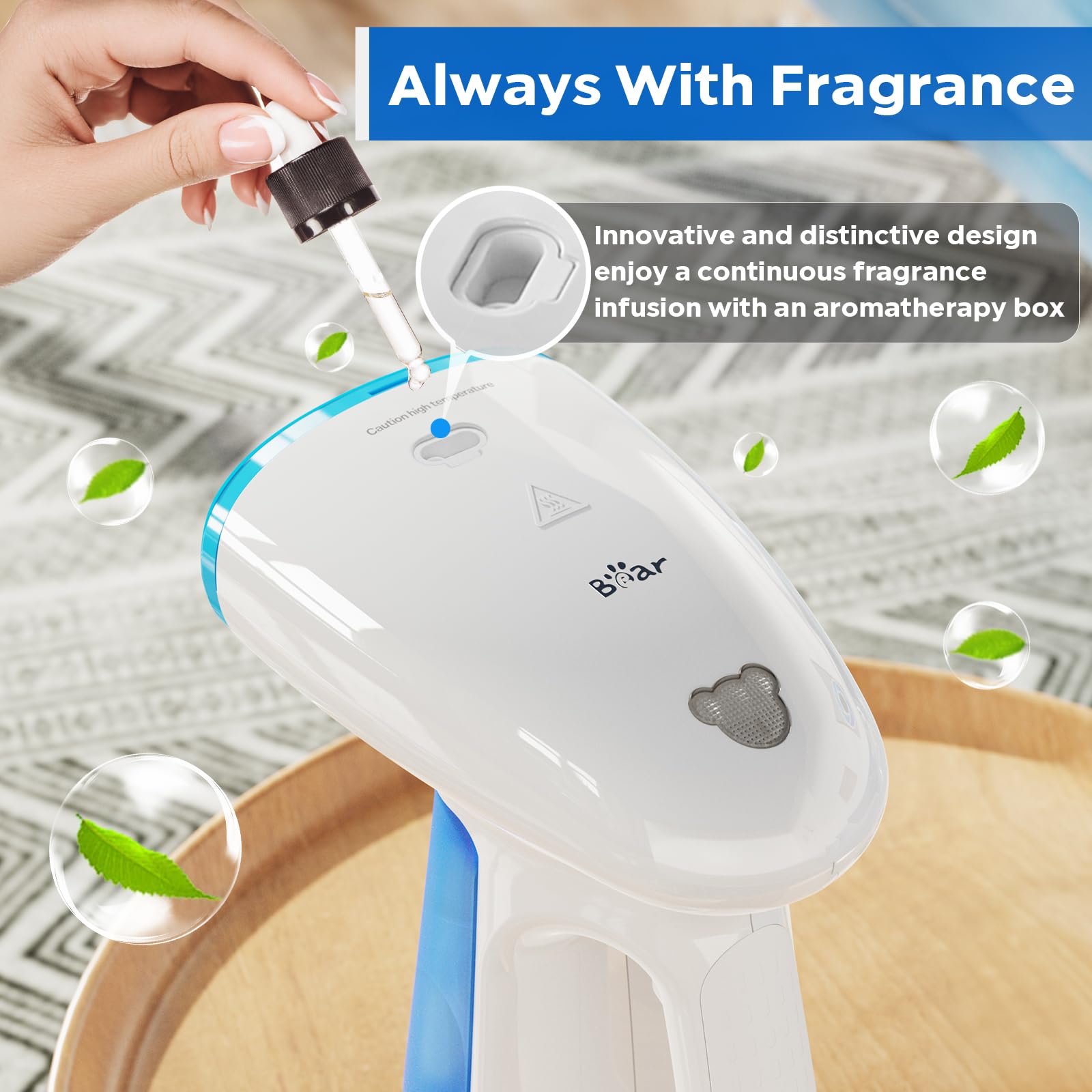Bear Steamer for Clothes, 1300W 25s Heat-Up Clothes Steamer with 230ml Tank | Essential Oil Compatible,20g/min Steam Rate,Handheld 2-in-1 Steam&Iron,Fabric Wrinkle Remover for Home&Travel,Includes Brush