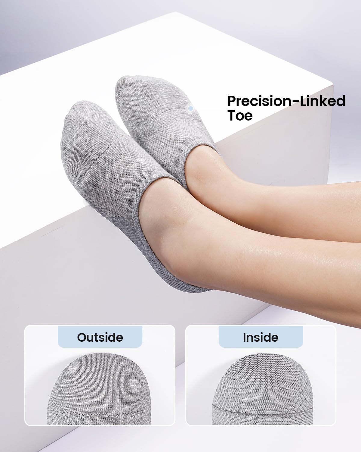 IDEGG No Show Socks Women 10 Pairs Low Cut Anti-Slid Novelty Athletic Casual Invisible Liner Socks
