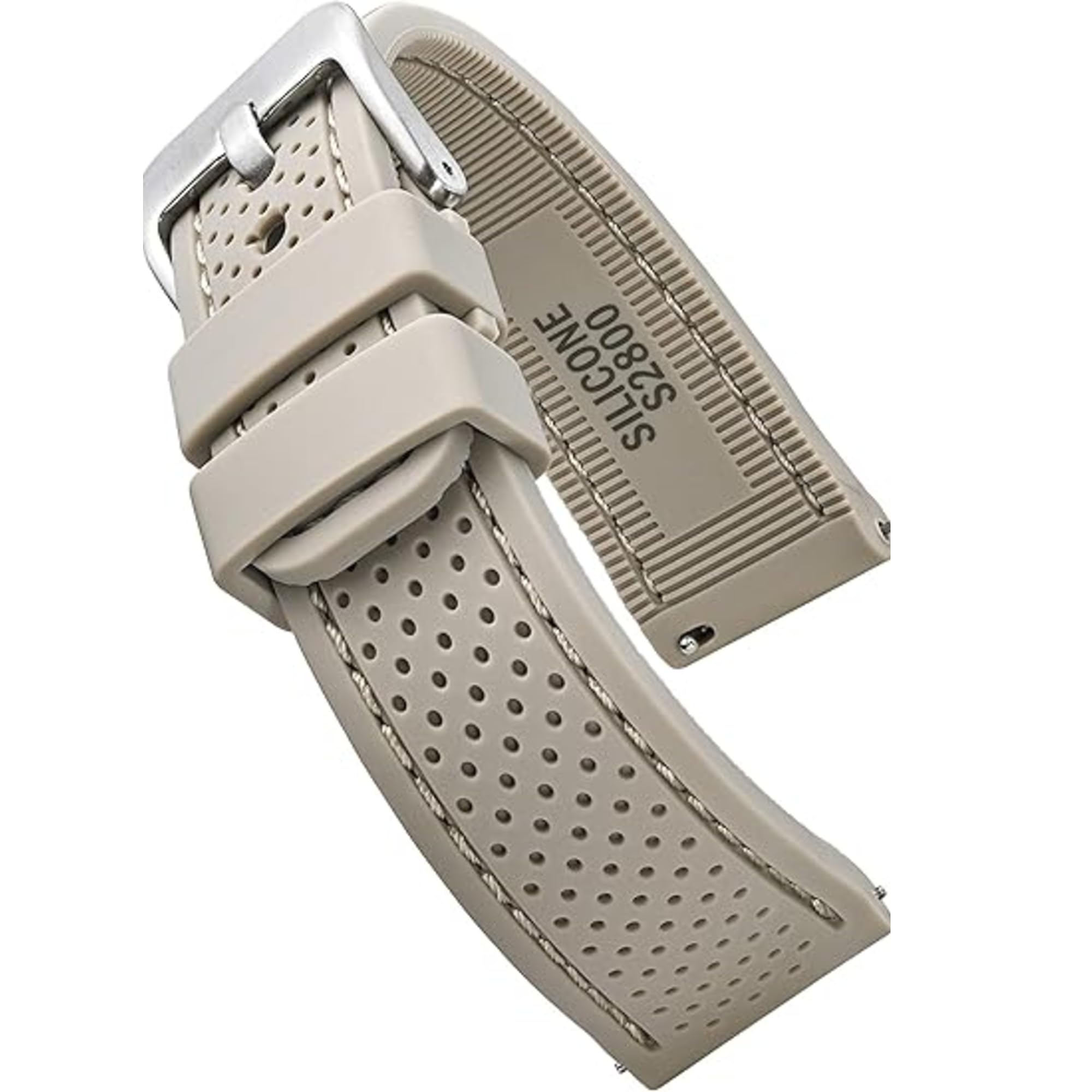 ALPINE Sporty Premium Soft Silicone Adjustable Watch Band - Replacement Rubber Watch Bands for Women & Men - Waterproof Quick Release Watch Straps - Compatible with Regular & Smart Watch Bands