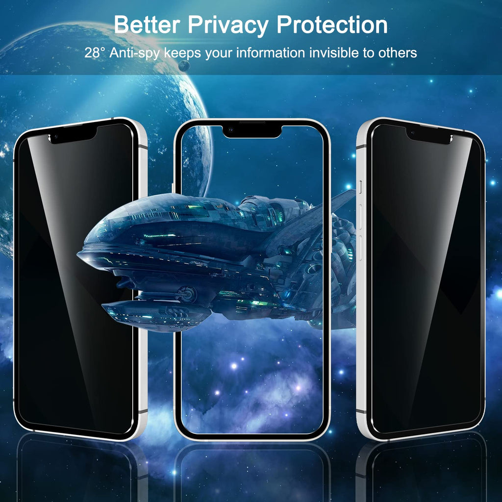 WHPXJY Privacy Screen Protector for iPhone 11 Pro Max & iPhone Xs Max (2 Pack), Tempered Glass Film with 28° Privacy Protection, Anti-Scratch, Easy Installation, Bubble-Free (Not for iPhone 11)