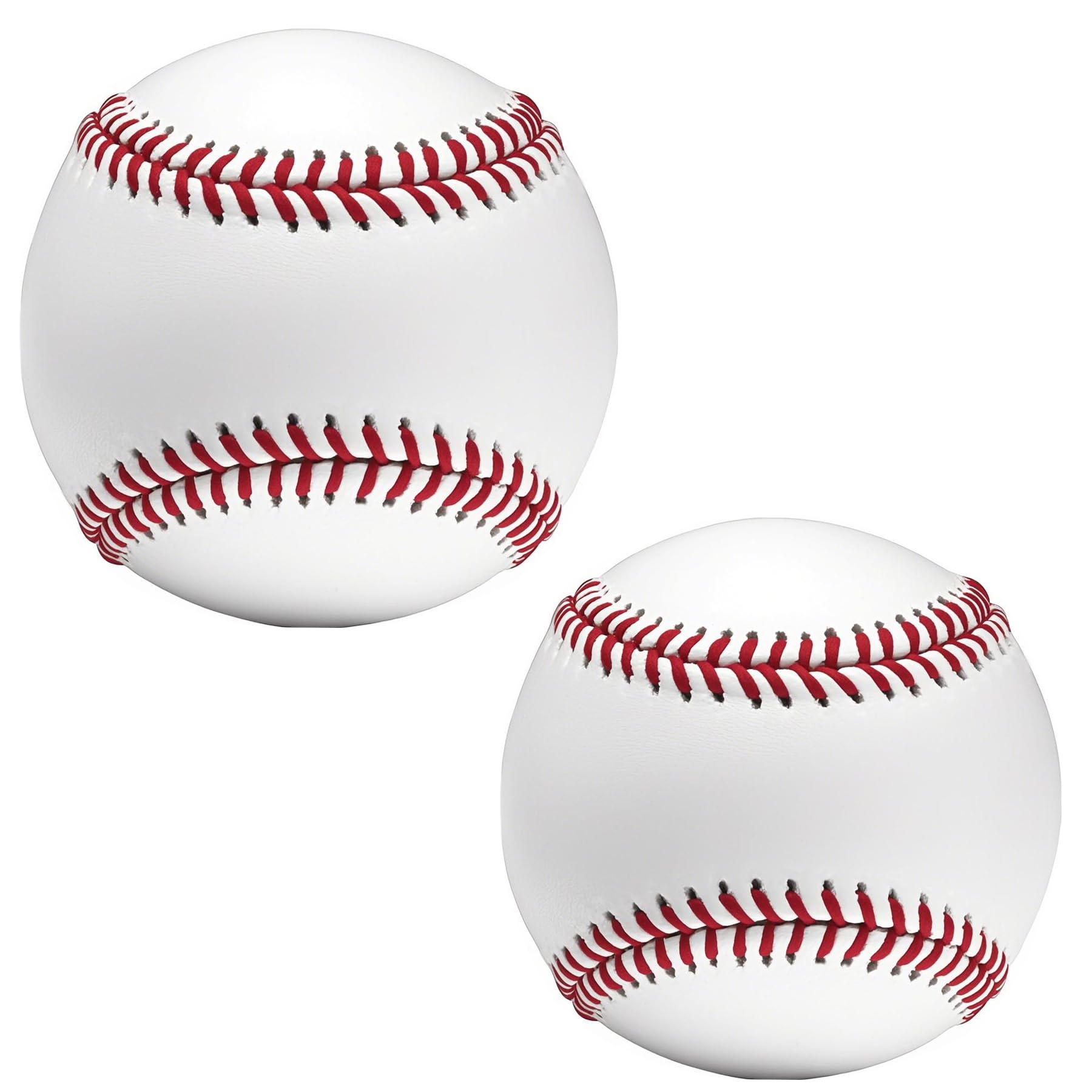 2 Pack Blank Baseballs Solid Cork Core, 9 Inch Baseball Balls Unmarked Autographs Baseball for League Play, Pitching, Hitting, Batting, Fielding, Autograph, Gifts