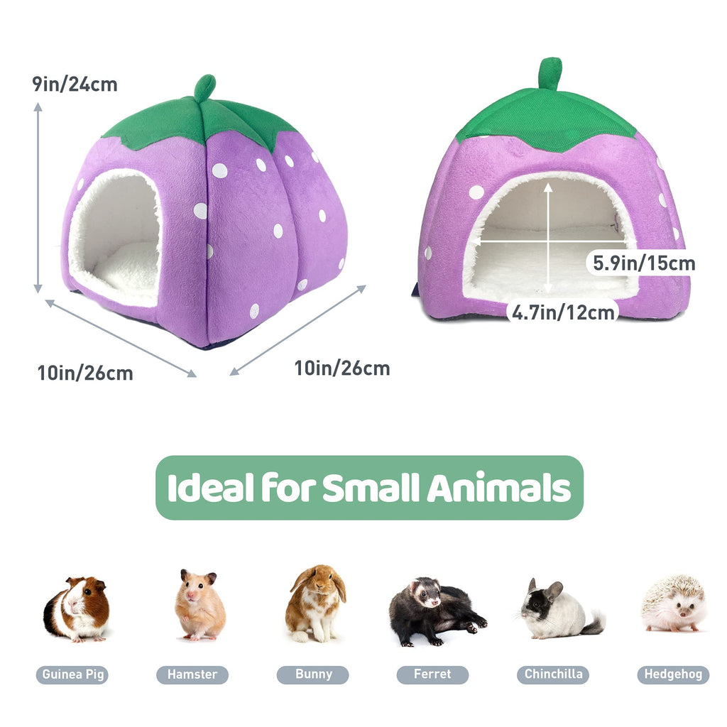 Guinea Pig Hideout Bed Dwarf Rabbit House Cave Accessories Cozy Hide-Out for Little Bunny Hedgehog Ferret Chinchilla&Other Small Animals