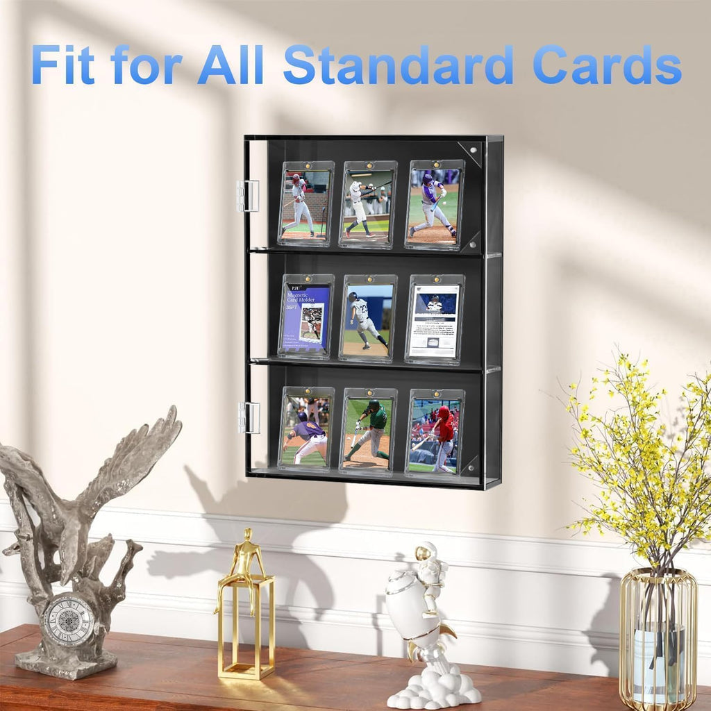 30ct Magnetic Card Holder, 35pt Slim One Touch Card Holder, Hard Plastic Protectors, UV Protection Magnetic Cards Case Fits for Baseball, Football, Game, Sports Collectible Cards, Ultra Slim