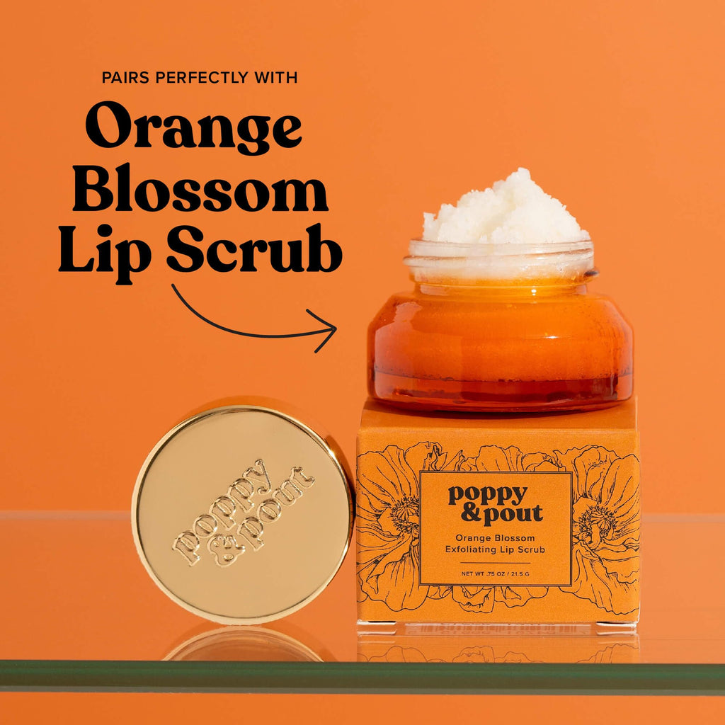Poppy & Pout Blood Orange Mint Jumbo Lip Balm | All Natural Lip Balms & Moisturizers | Hydrates with Beeswax, Vitamin E, Organic Coconut Oil | Cruelty-Free | Lip Balm in Recyclable Cardboard Tube