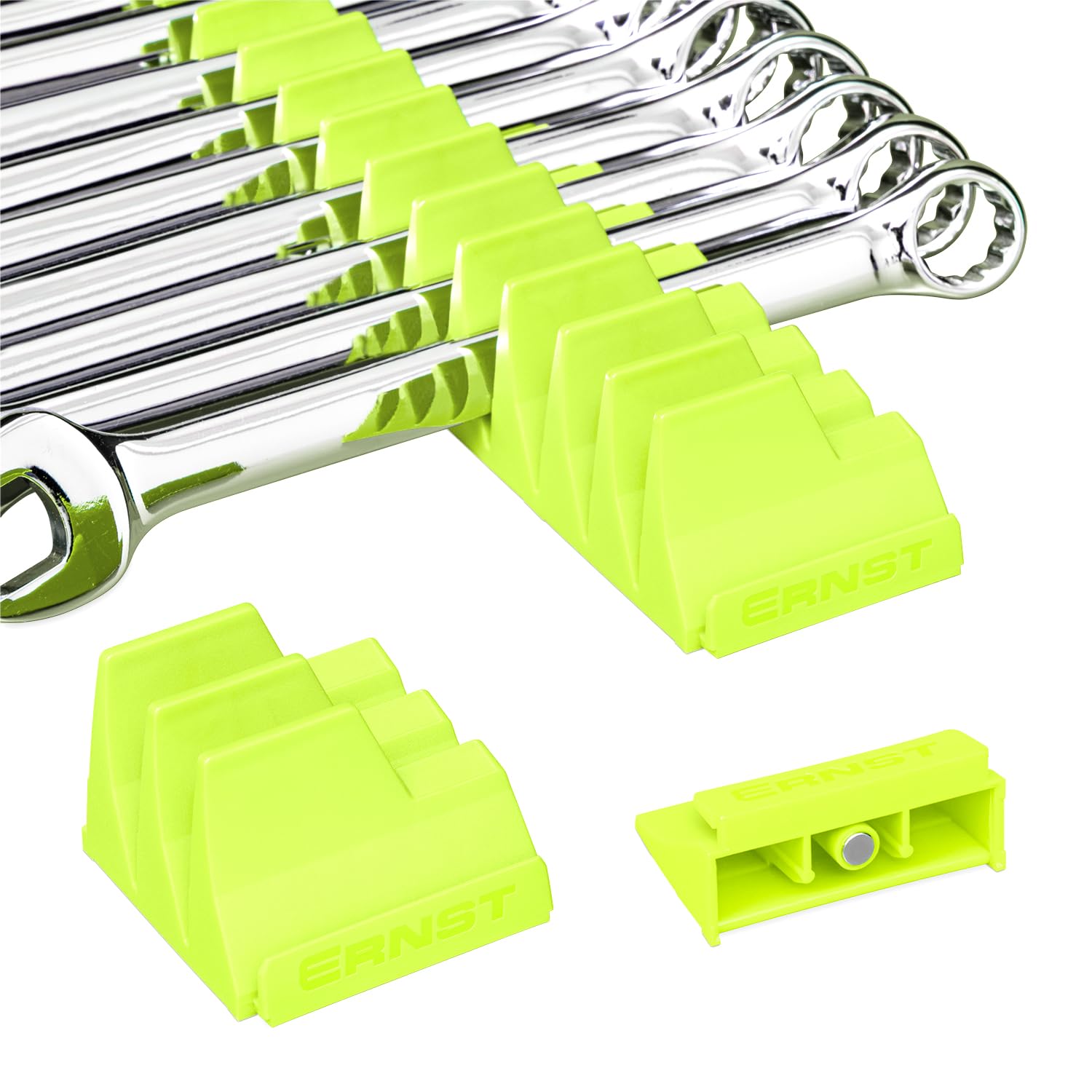 Ernst Manufacturing Wrench Pro - Modular Wrench Organizer for 40 Tools with Magnetic Base (Patented) - Made in the USA
