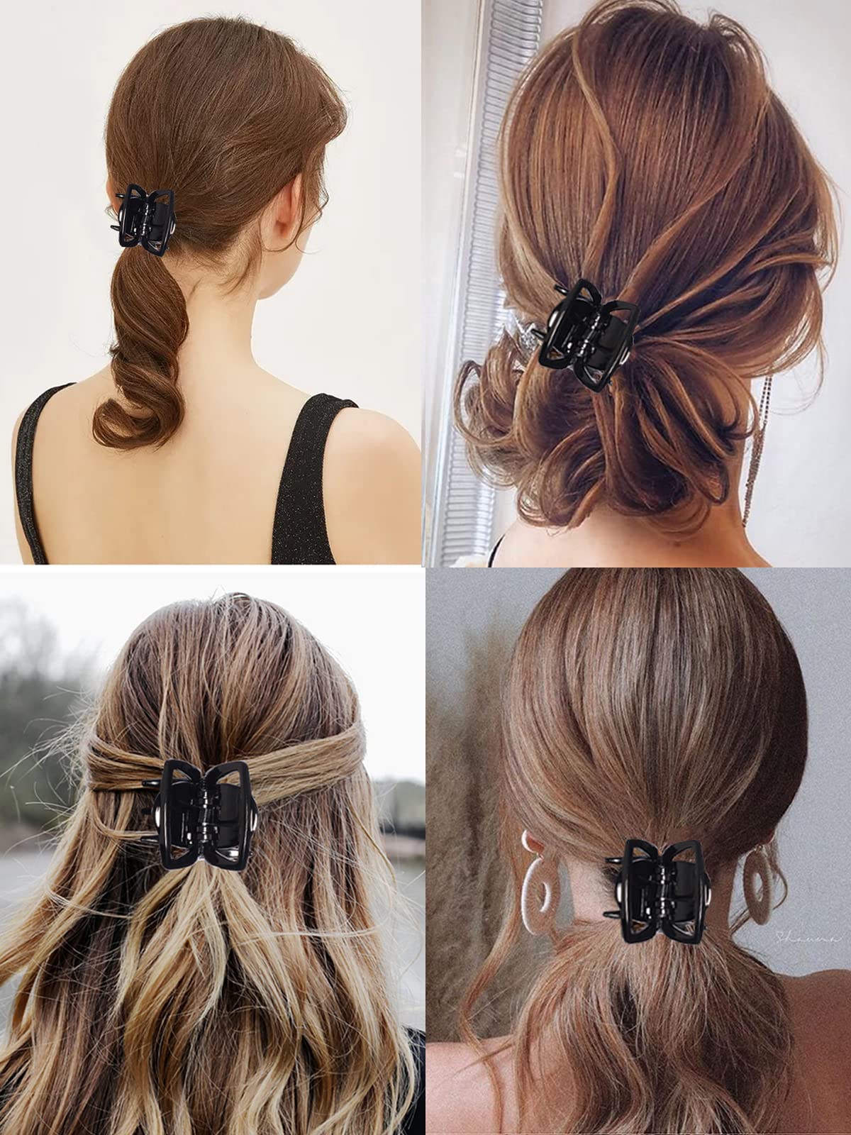 6 Pieces Morhom Jaw Clips, 1.3 Inch Hair Claw Clips for Thick or Medium Hair