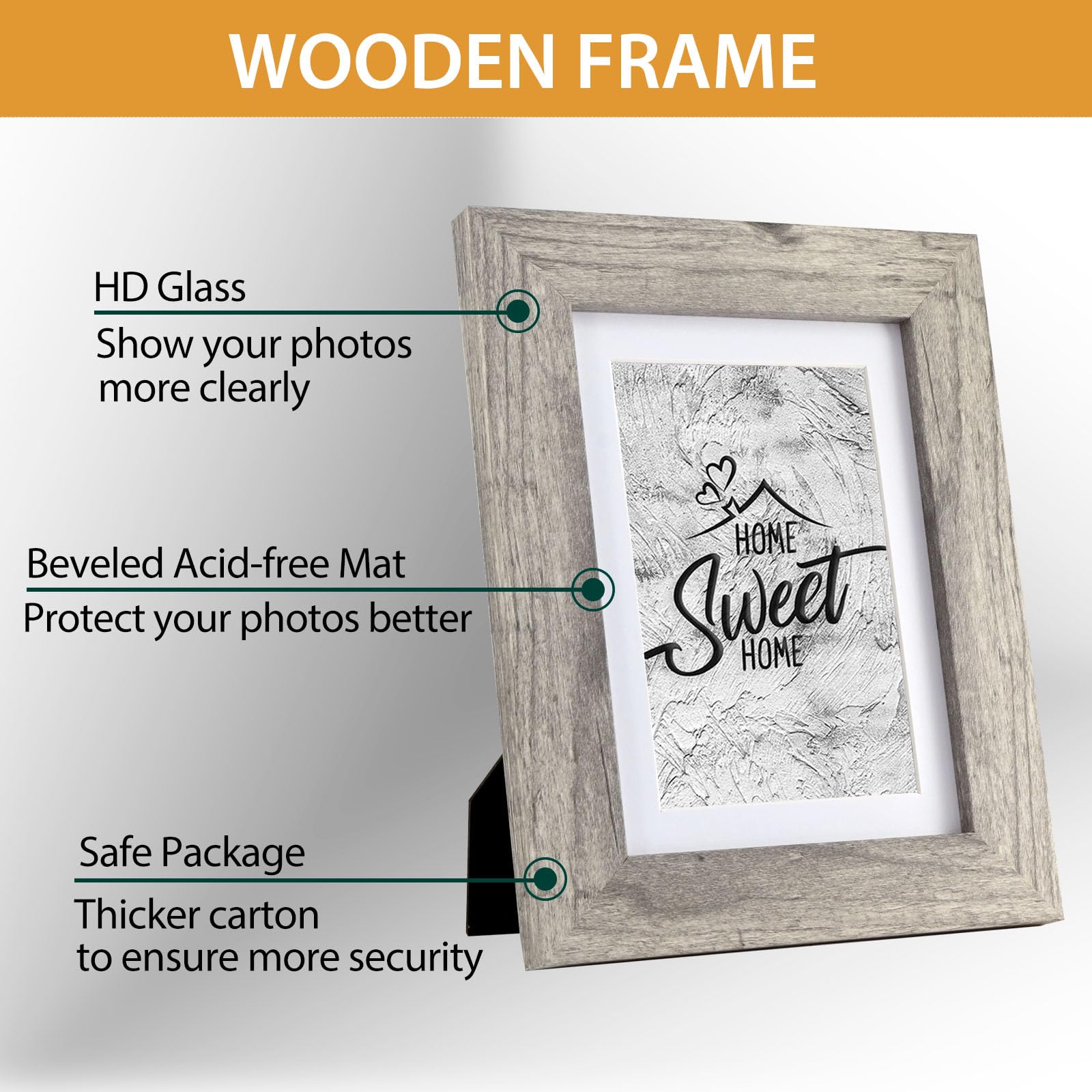 Califortree Black 11x14 Picture Frame - Display Photos 8x10 with Mat or 11x14 Without Mat - HD Glass Inside, Set of 2