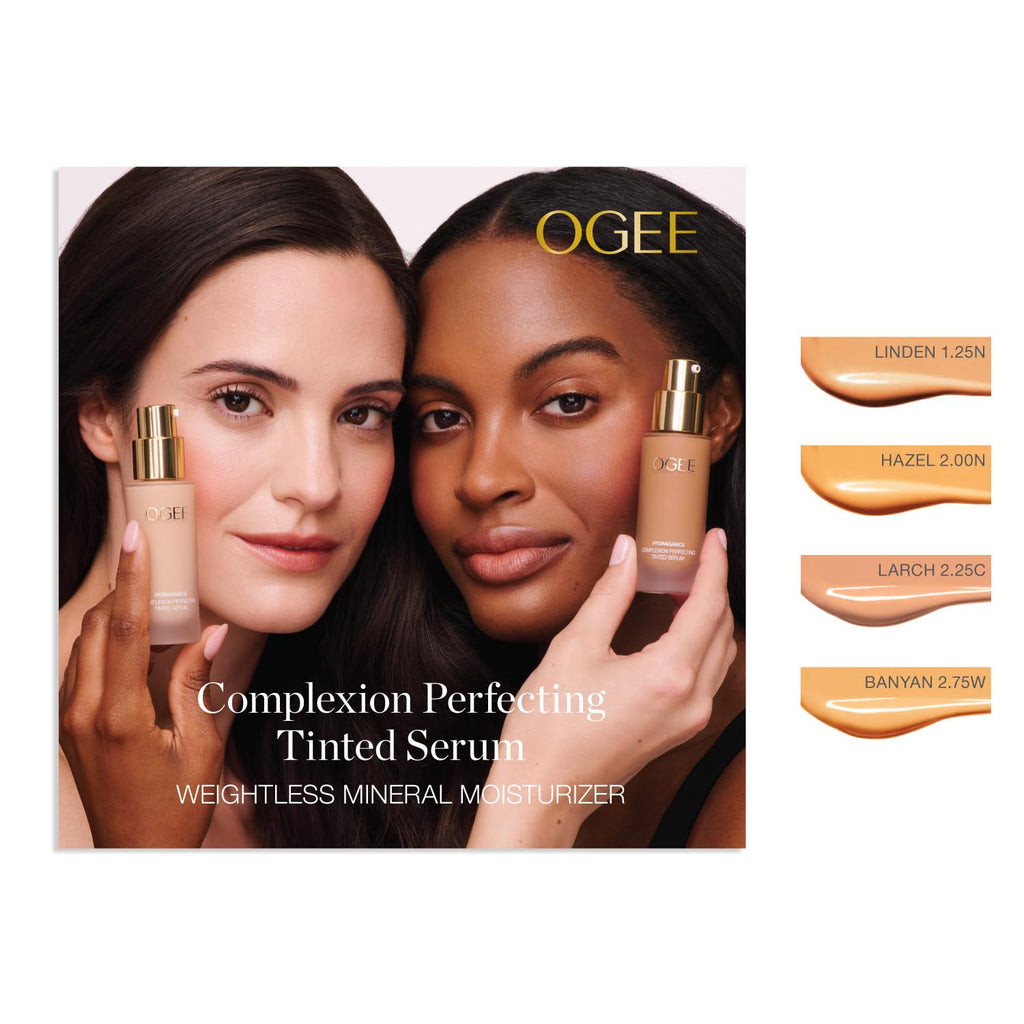 Ogee Complexion Perfecting Liquid Foundation - Lightweight Tinted Moisturizer For Face (Acacia 12.25C - Deep, Red Undertones) - with Vitamin C & Jojoba Oil - Certified Organic & Made in USA