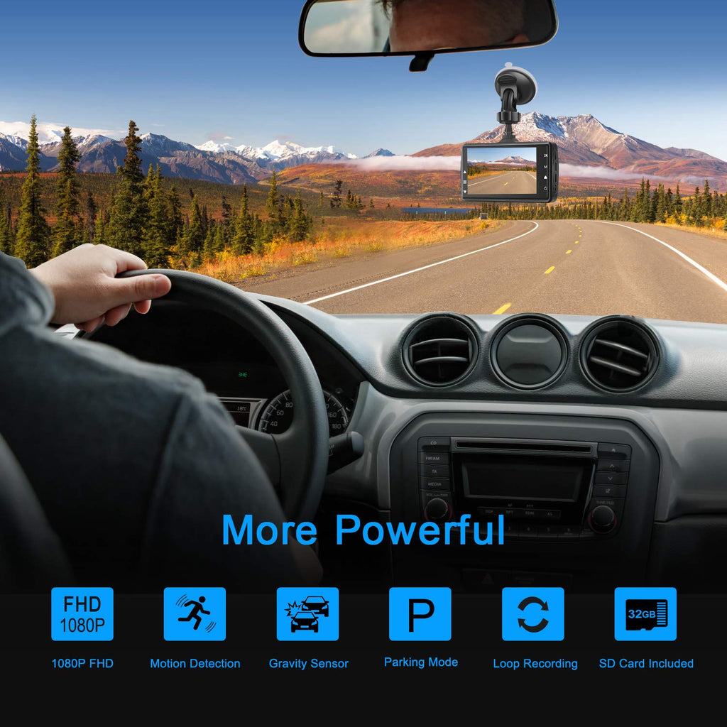 BOOGIIO Dash Cam Front and Rear with 64GB SD Card, 4K Dash Camera for Cars with APP, 5G WiFi Car Camera, Built-in G-Sensor, 170° Wide Angle, Night Vision, 24H Parking Mode,Loop Recording,3" IPS Screen