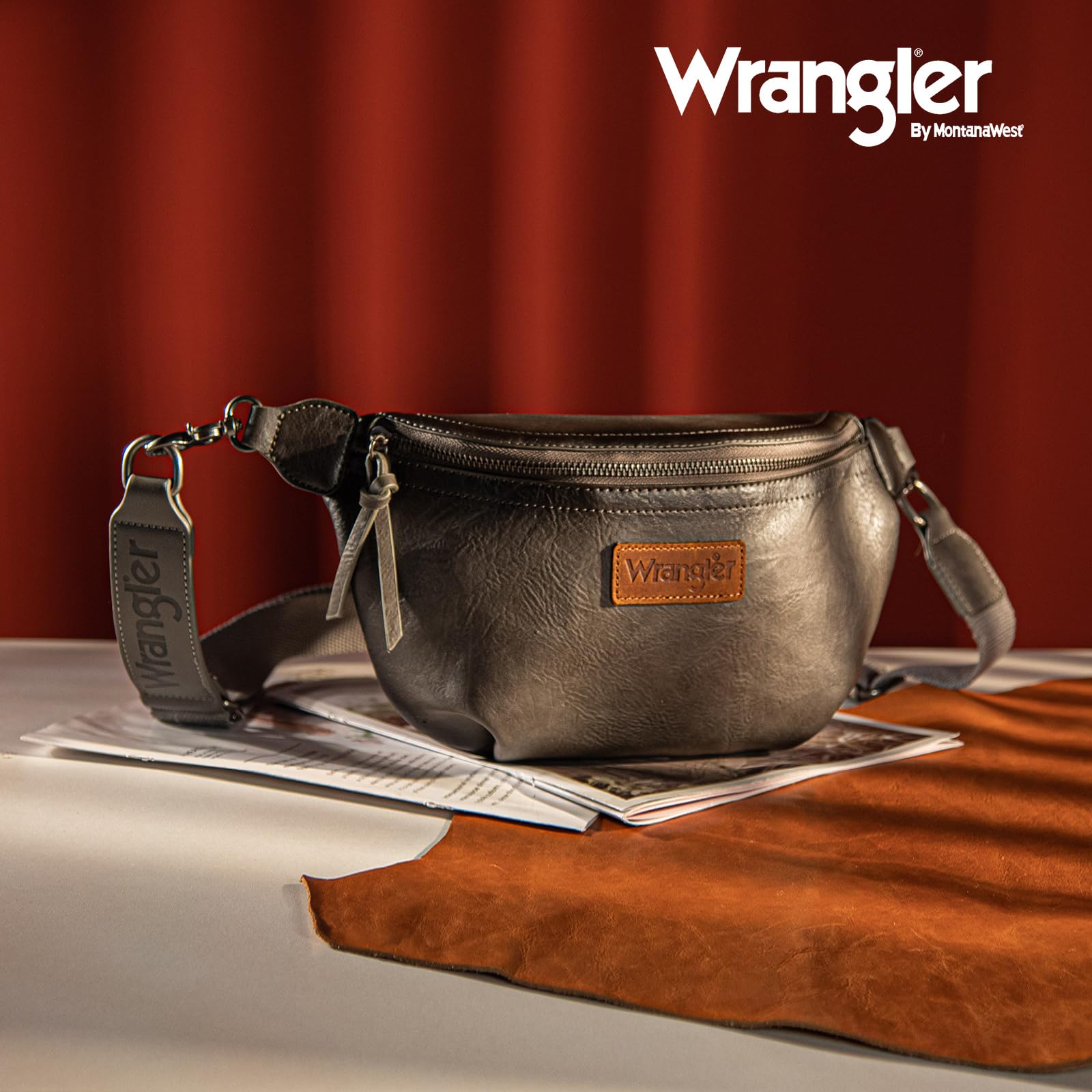 Wrangler Crossbody Bags for Women Large Fanny Packs Bum Bag Travel Belt Bags Sling Purse