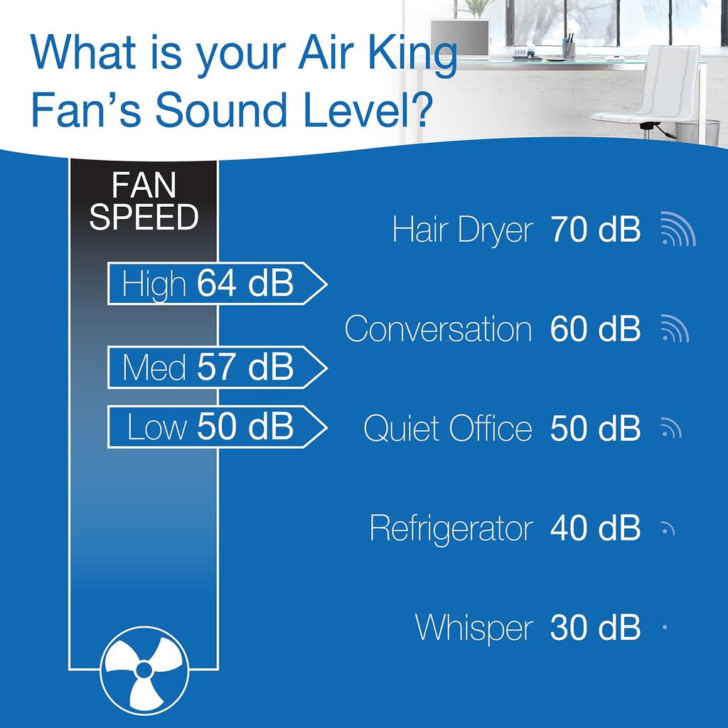 Air King 9166F 20" Whole House Window Fan , Gray