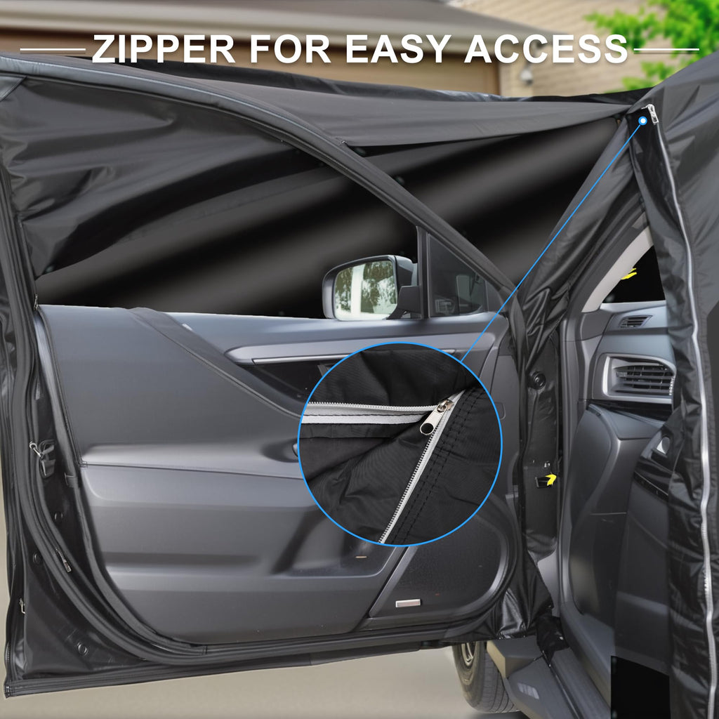 X AUTOHAUX Car Cover for Mini Cooper 2DR 2002-2021 210D-PU Outdoor Full Car Cover All Weather with Door Zipper