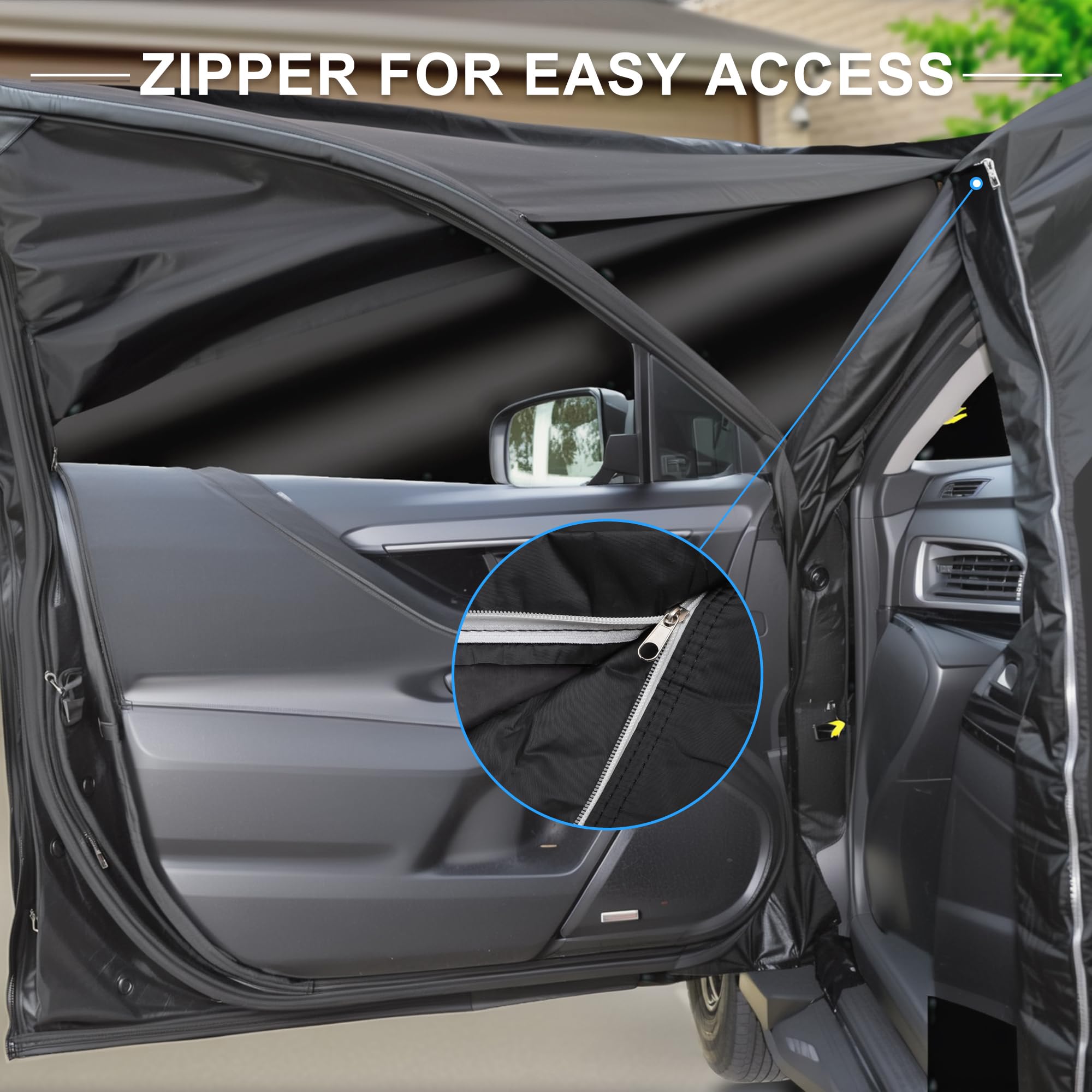 X AUTOHAUX Car Cover for Mini Cooper 2DR 2002-2021 210D-PU Outdoor Full Car Cover All Weather with Door Zipper