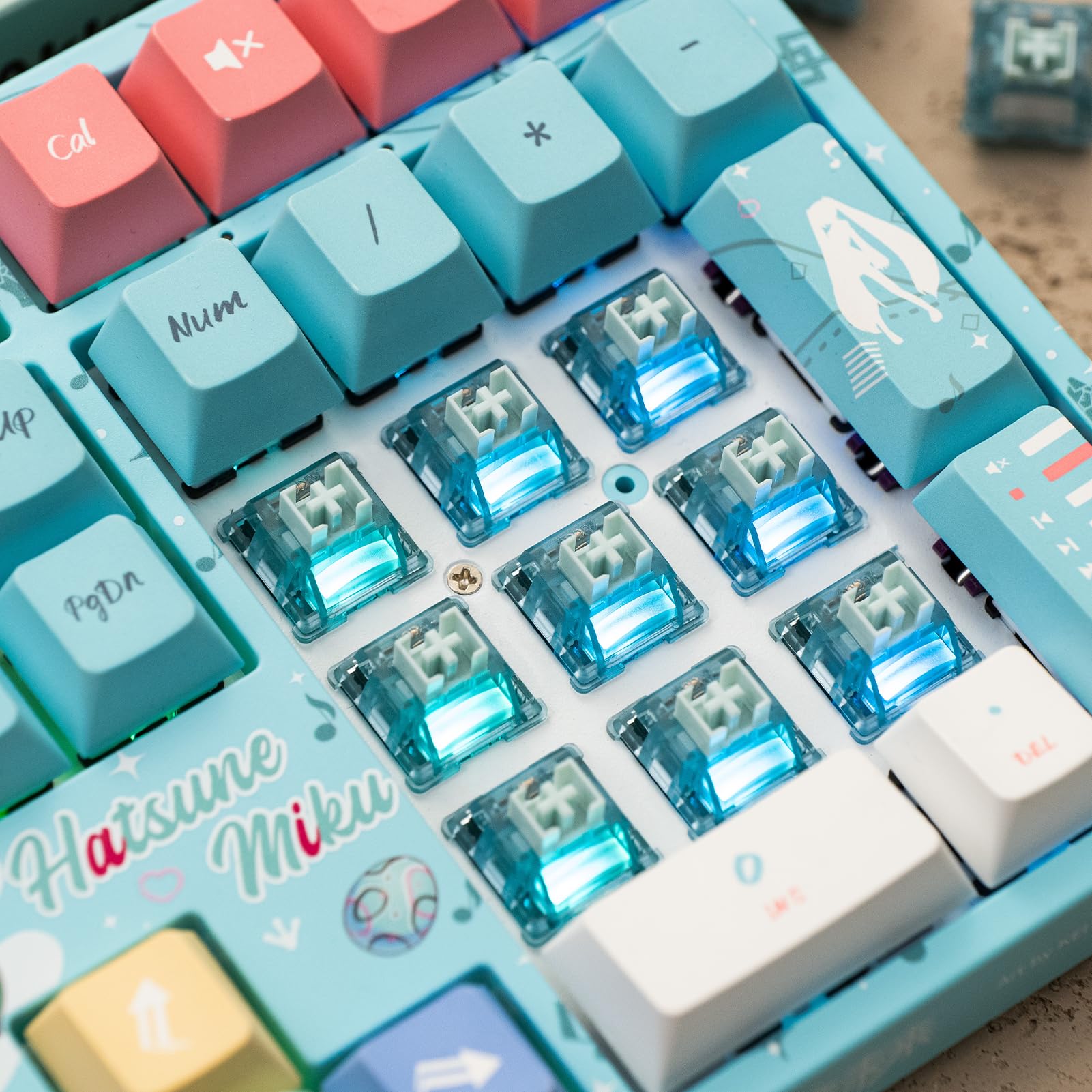 Akko V3 Creamy Blue Pro Keyboard Switch with Dustproof Stem for Mechanical Gaming Keyboard, 5-Pin 45gf Pre Lubed Tactile Key Switches (45pcs)
