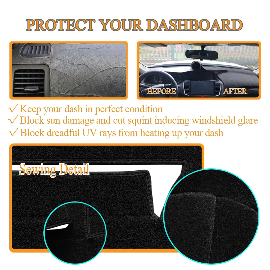 Dash Cover Fit for Chevy Chevrolet Silverado 1500 LT/WT 2500HD 3500HD 2007-2013, GMC Sierra 2007-2013 Dashboard Mat Carpet (08-13 Beige) Y74