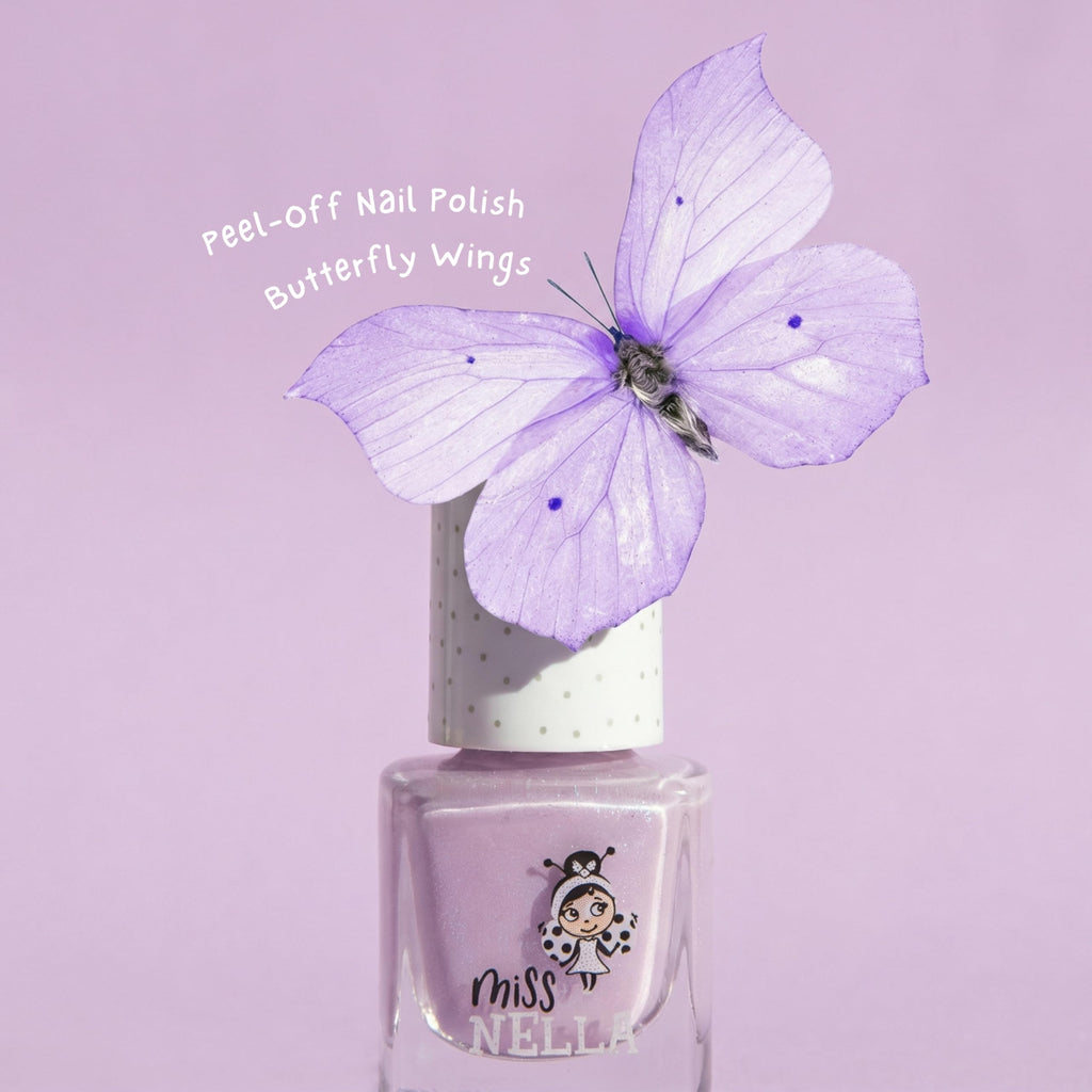 MISS NELLA ABRACADABRA – Safe Special sparkly pink Nail Polish for Kids, Non-Toxic & Odor Free Formula for Children and Toddlers, Natural Water Based for Easy Peel Off (Abracadabra)