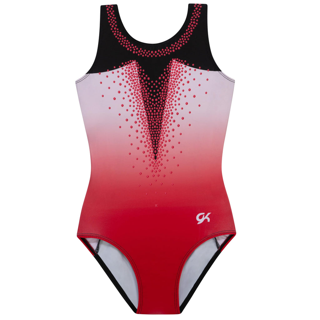 GK Girls Dazzling Diamonds Gymnastics Leotard - Dance Costume with Matching Scrunchie for Toddlers, Children, Juniors (