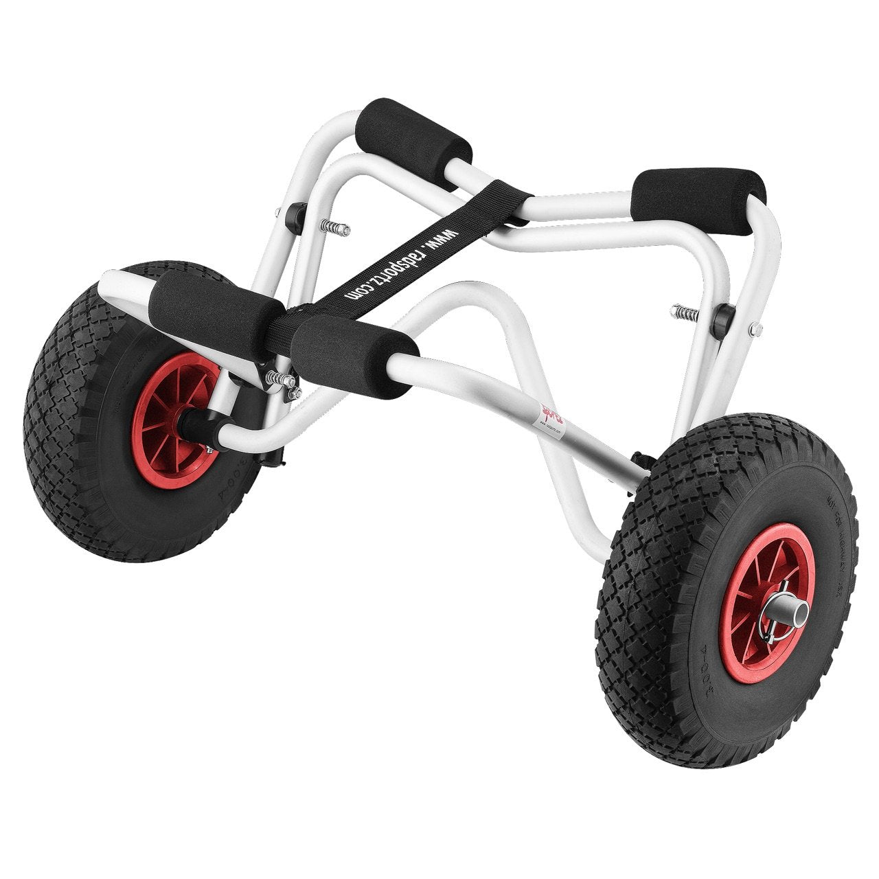 Kayak Cart - 140lb Capacity Canoe Dolly with Airless Tires, Aluminum Frame, and Straps for Small Watercraft - Kayak Accessories by RAD Sportz (Green)