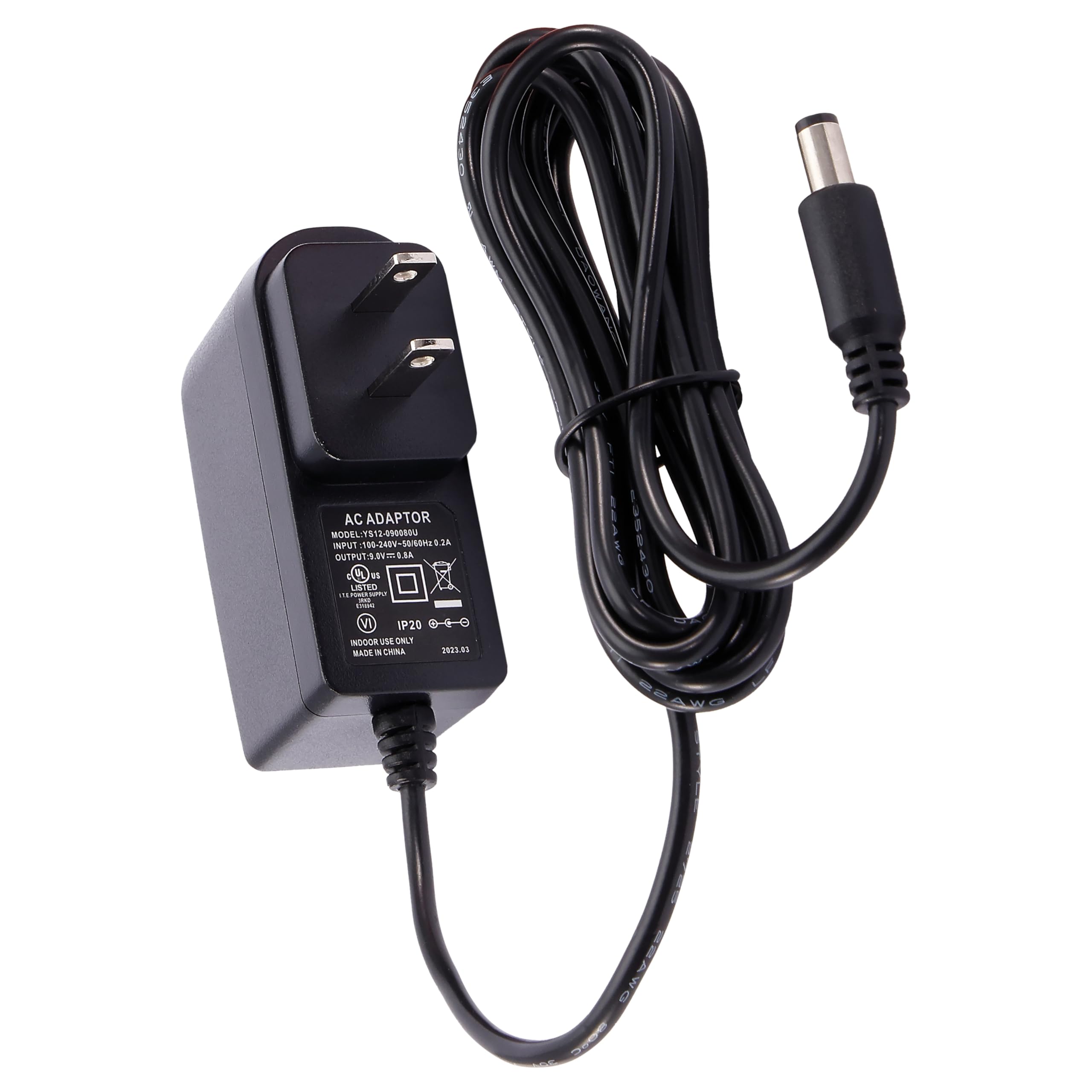 D'Addario Accessories PW-CT-9V DC Power Adapter – Pedalboard Supply - For Pedal Board and Other Devices Requiring 9V – 800mA Max Current