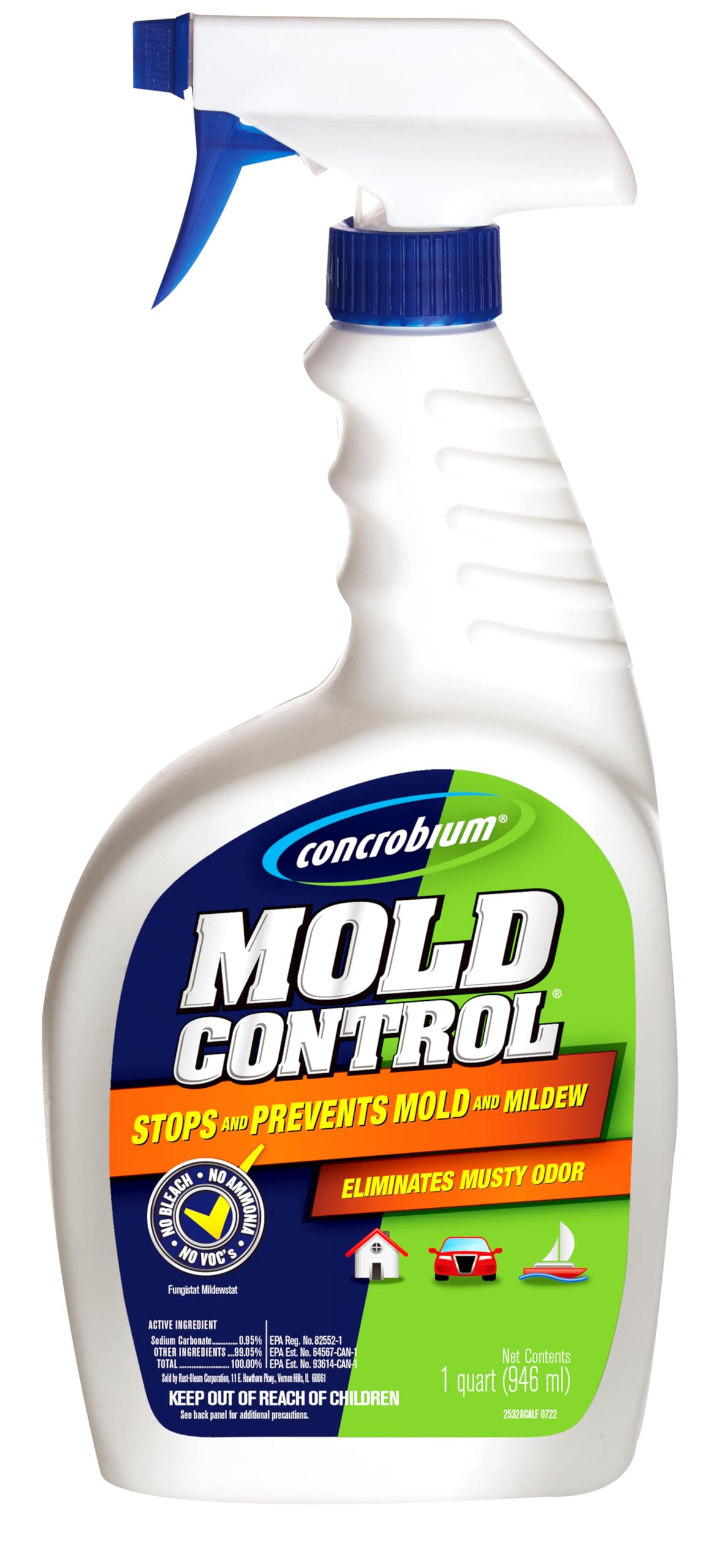Concrobium Mold Control Aerosol, 14.1 oz – Eliminates & Prevents Mold – EPA Registered, Bleach-Free, Odorless, VOC-Free – For Indoor & Outdoor Surfaces, Mid-Sized Jobs, and Hard-to-Reach Areas