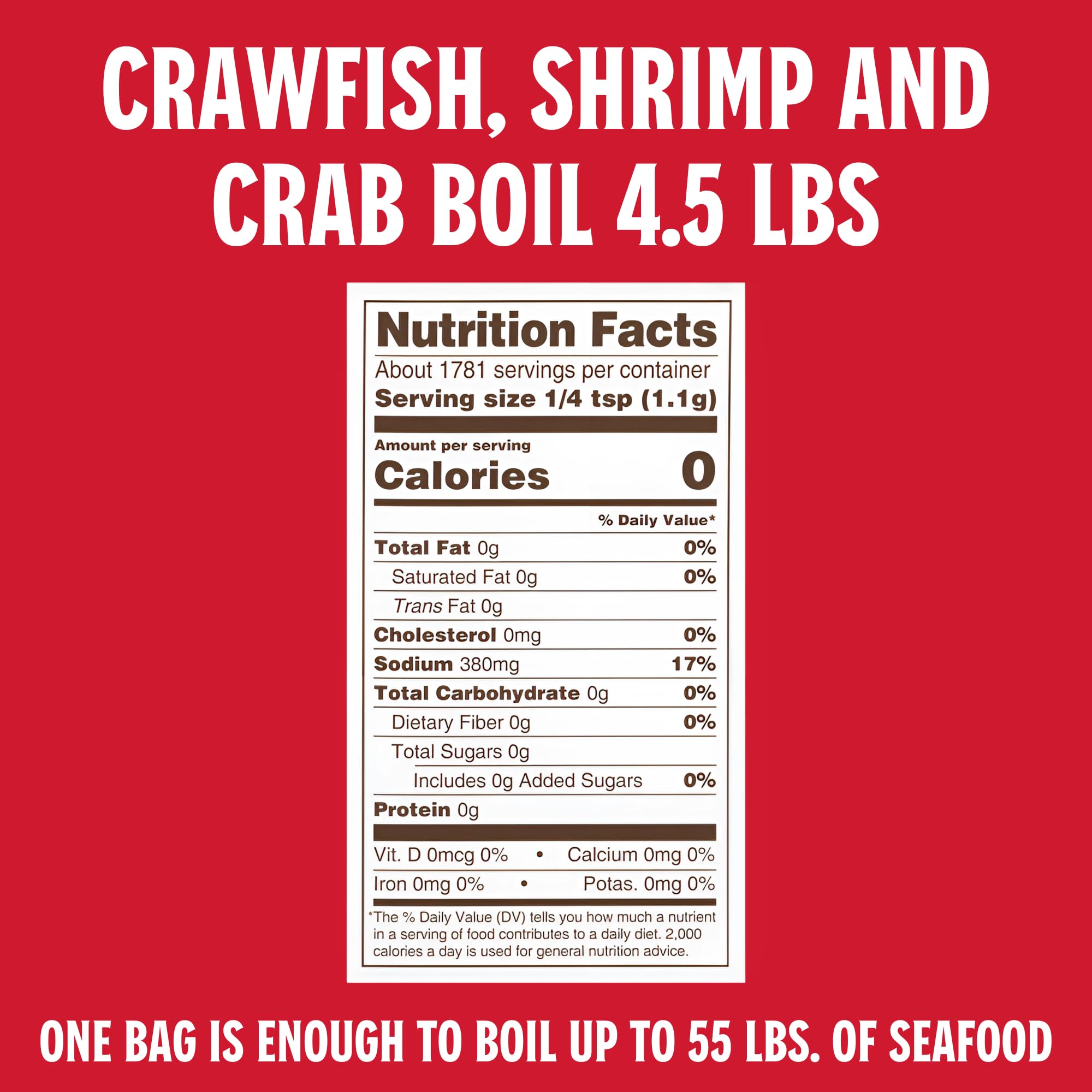 Louisiana Fish Fry Products Crawfish, Shrimp & Crab Boil Seasoning - Spicy & Delicious Seafood Powder Complete Seasoning - Low Salt Cajun Seasoning (4.5 Pound (Pack of 2))