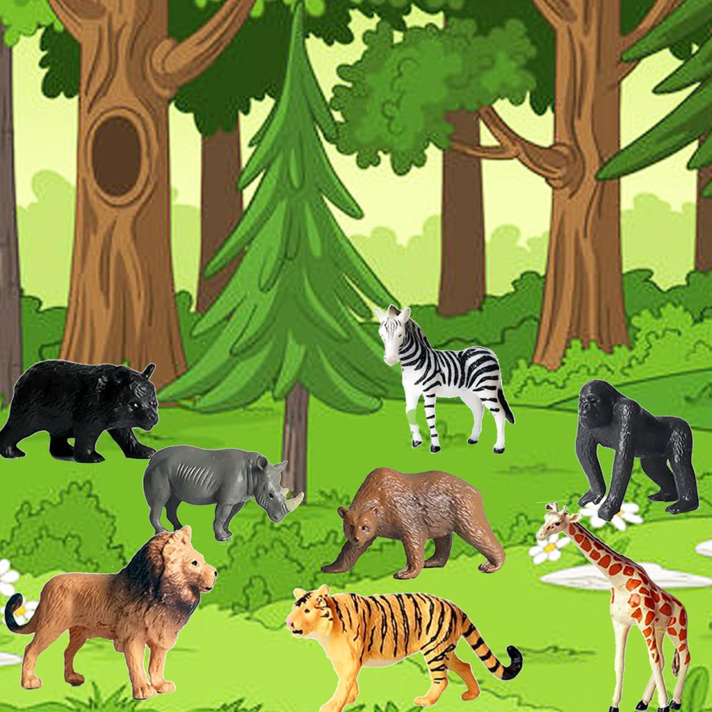 15 Pcs Mini Figures Toys Realistic Farm Animal Figurines, Plastic Learning Educational Playset Animal Themed Party Supplies Cake Topper Ornaments for Easter Egg Birthday Christmas