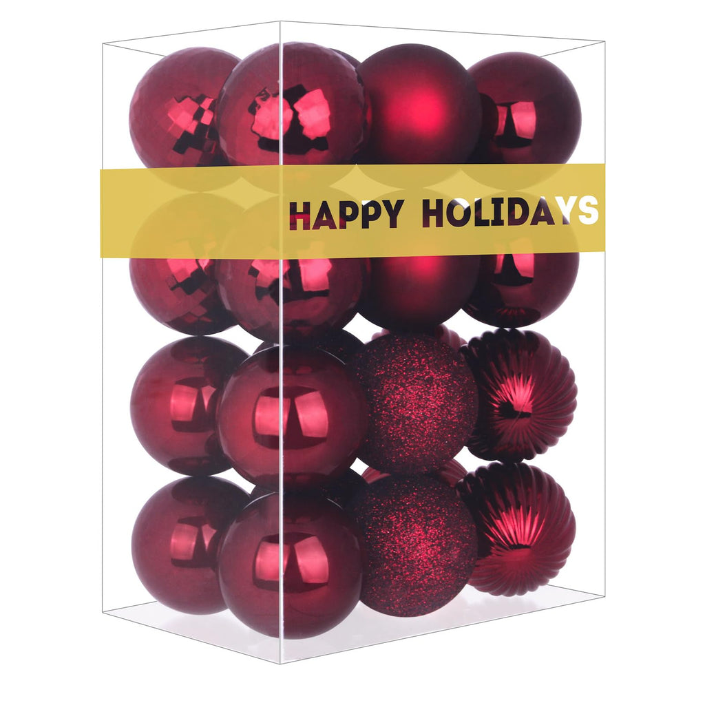 Bubblegun Pink 1.6" Small Christmas Balls Christmas Tree Decoration Ornaments Shatterproof Hanging Balls for Birthday Halloween Holiday Wedding Decorations Set of 12pcs