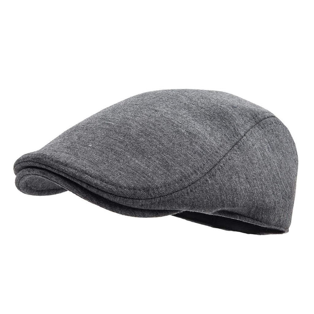 FEINION Men Cotton Newsboy Cap Soft Fit Cabbie Hat
